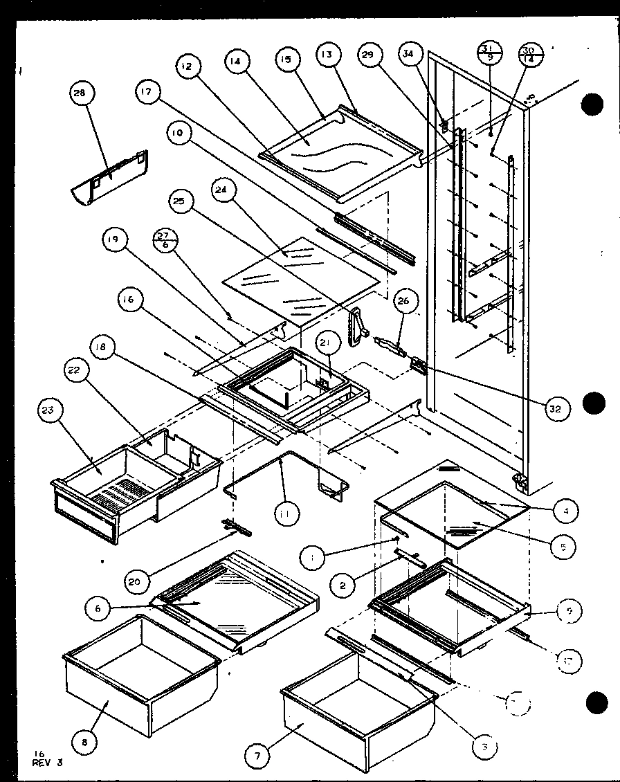 12 - REF SHELVING AND DRAWERS