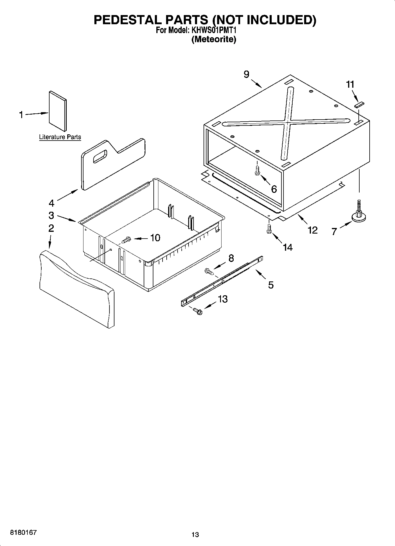 07 - PEDESTAL PARTS (NOT INCLUDED)