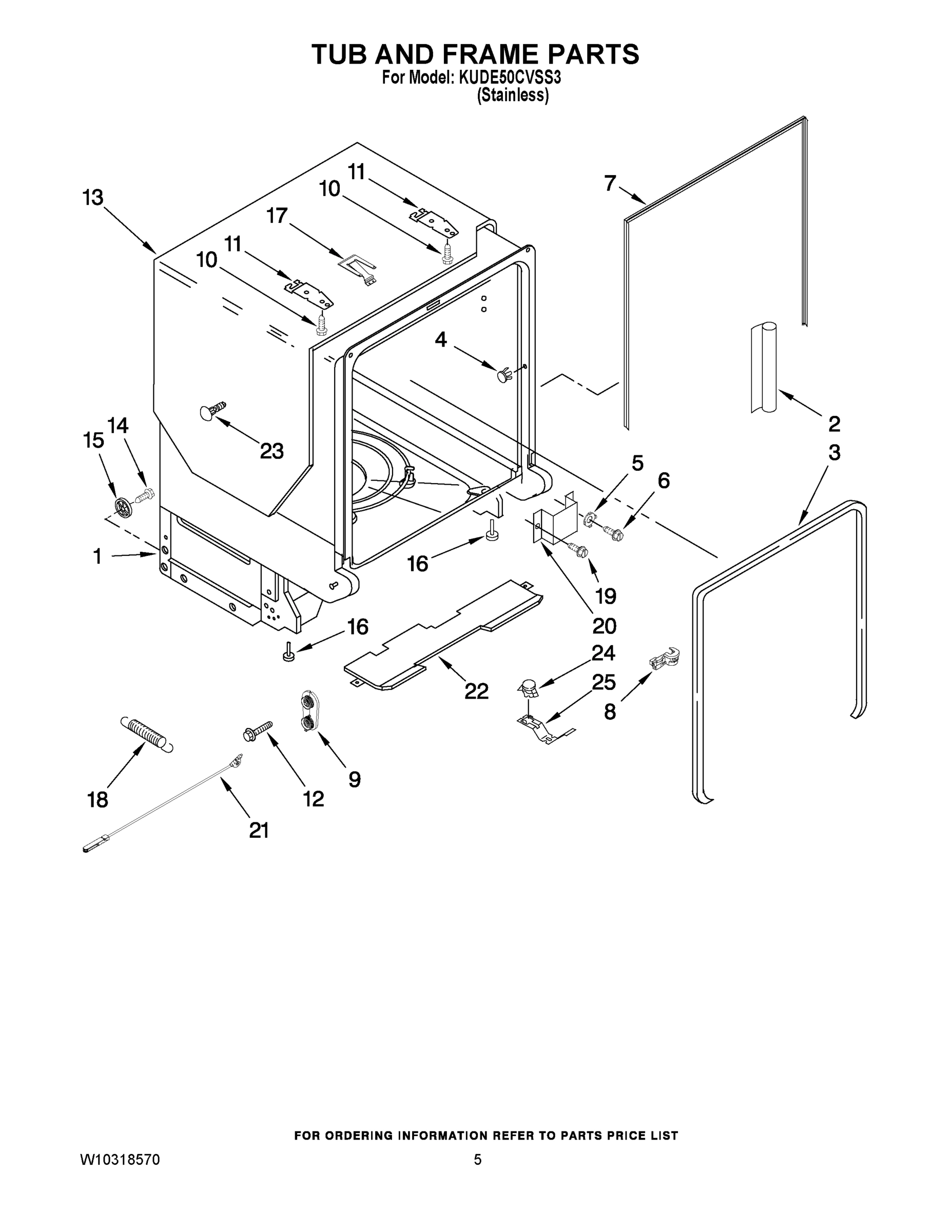05 - TUB AND FRAME PARTS