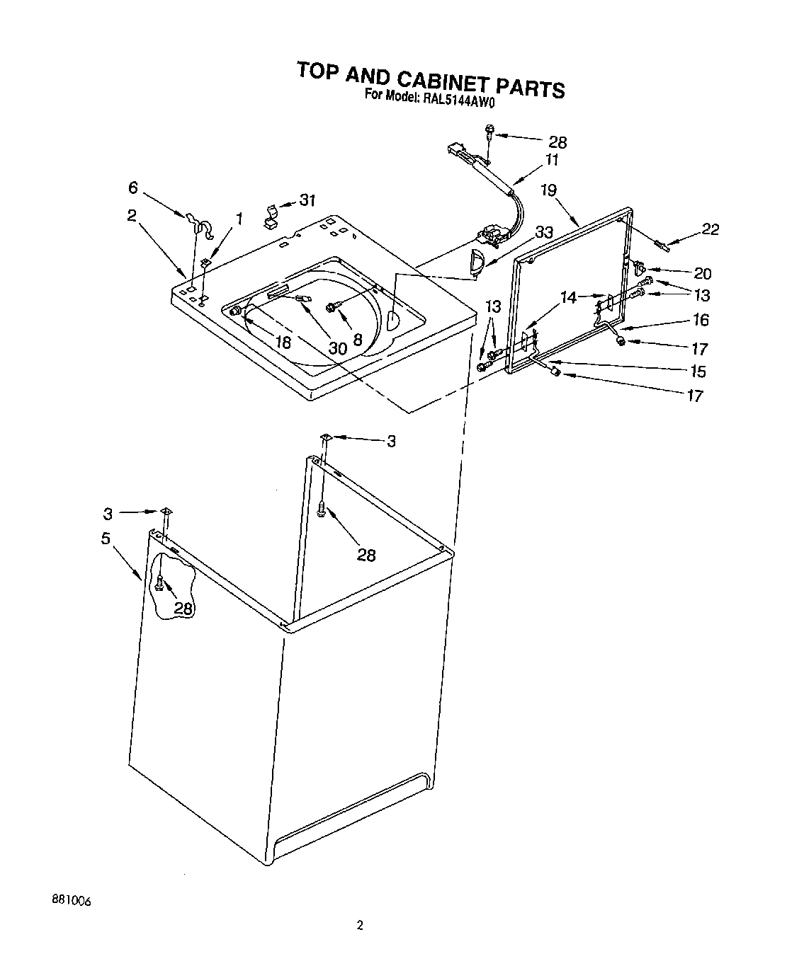 02 - TOP AND CABINET, LIT/OPTIONAL