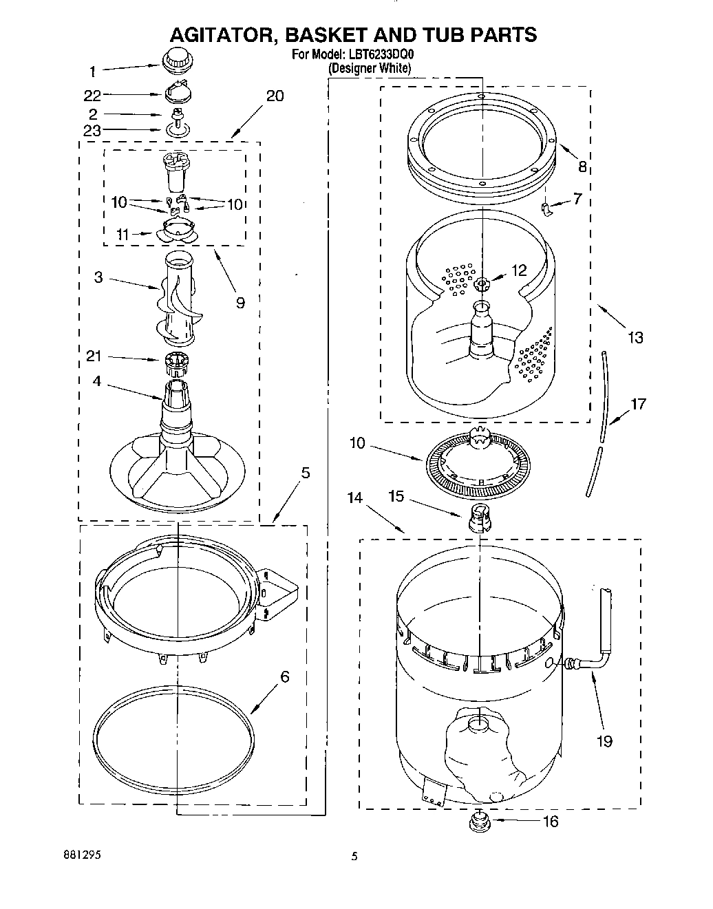 03 - AGITATOR, BASKET AND TUB
