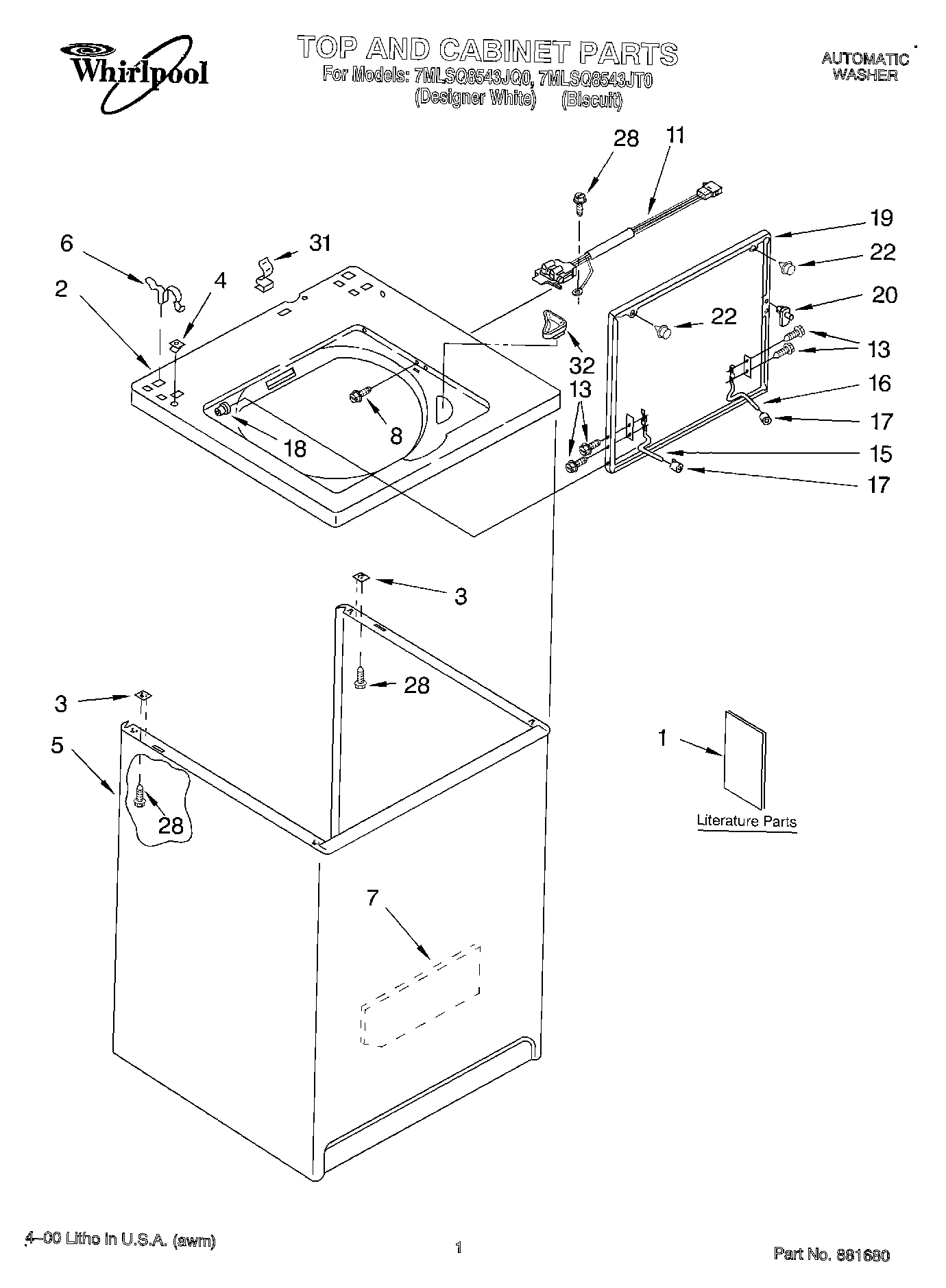 01 - TOP AND CABINET, LITERATURE