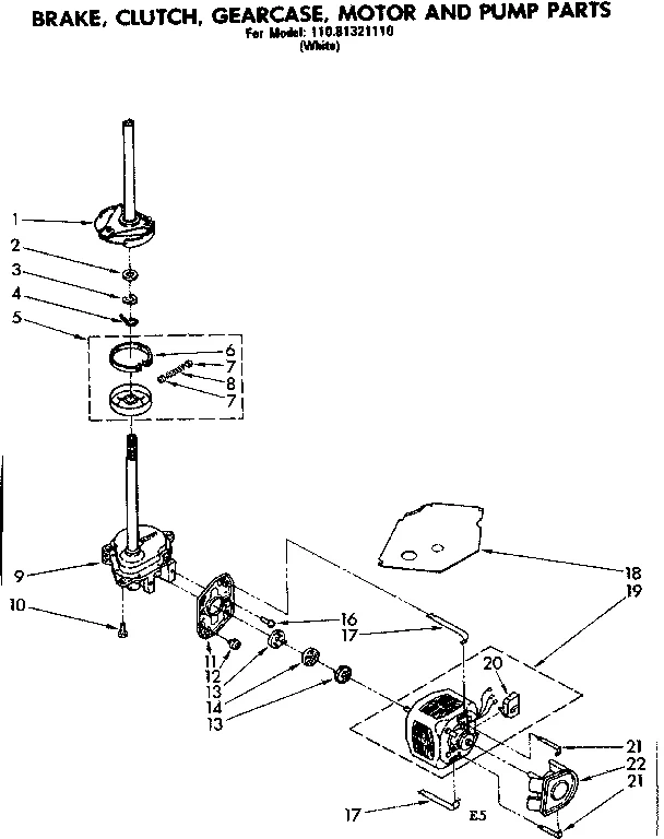 BRAKE CLUTCH GEARCASE MOTOR & PUMP PARTS