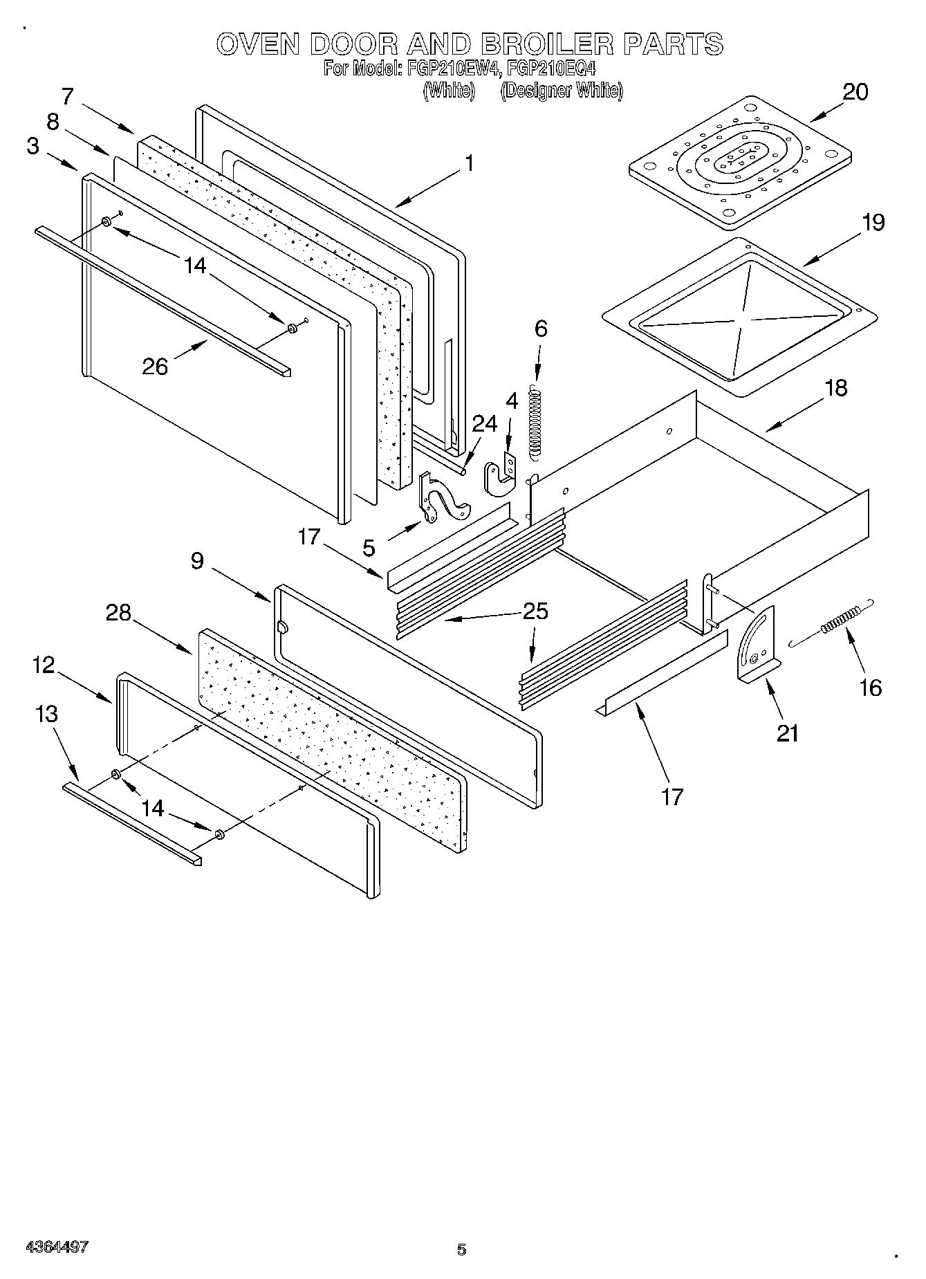 03 - OVEN DOOR AND BROILER