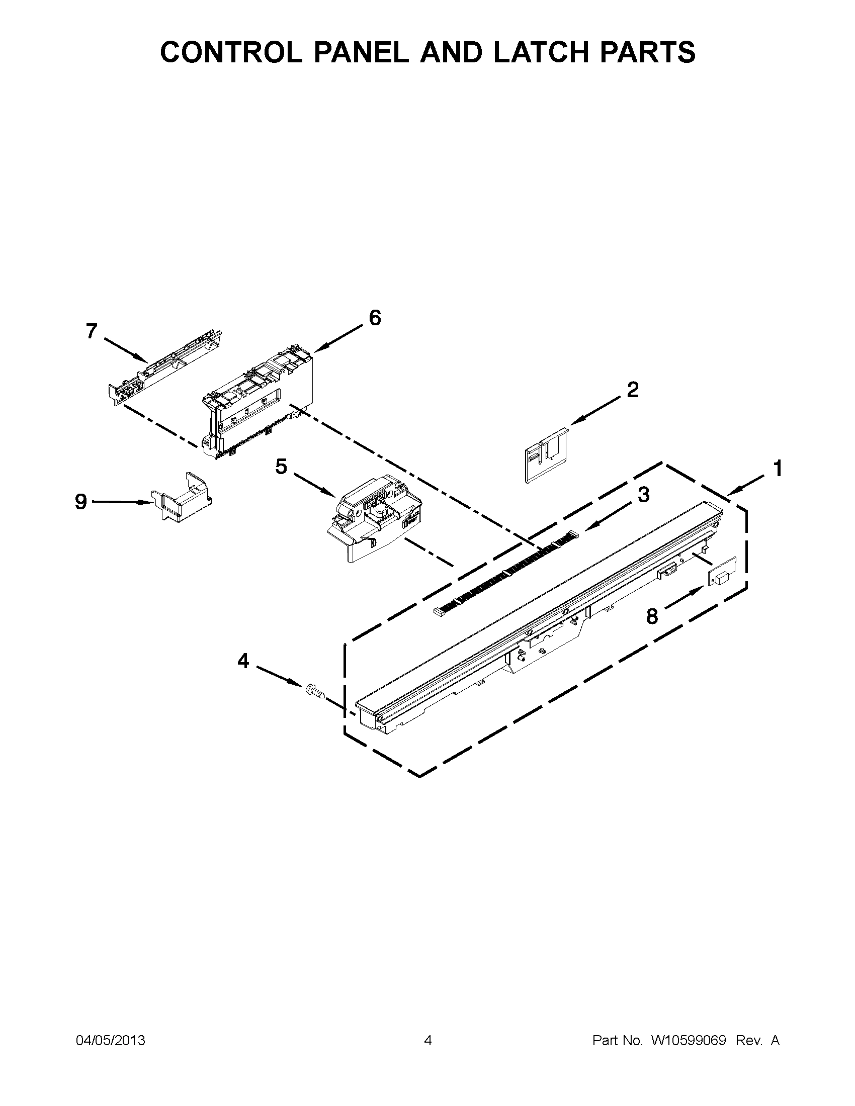02 - CONTROL PANEL AND LATCH PARTS