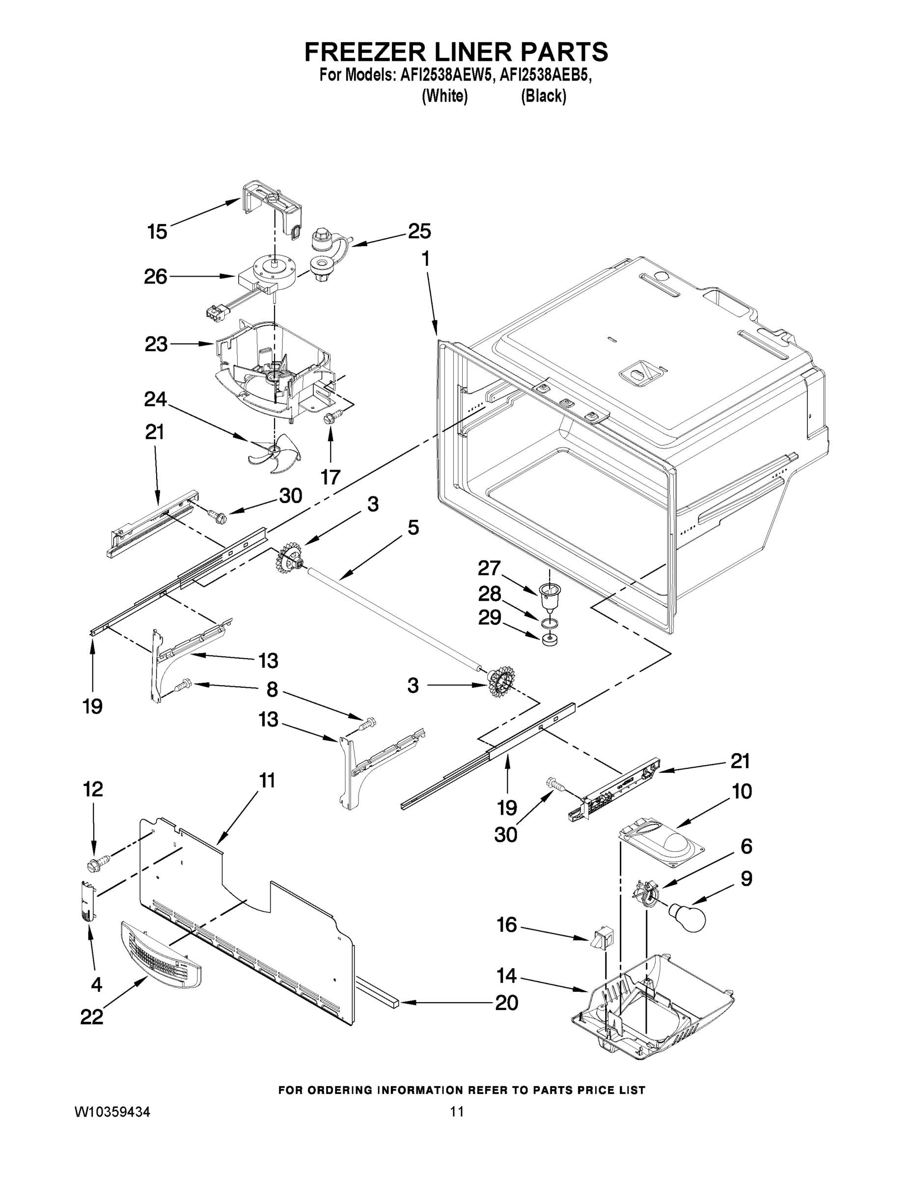 06 - FREEZER LINER PARTS