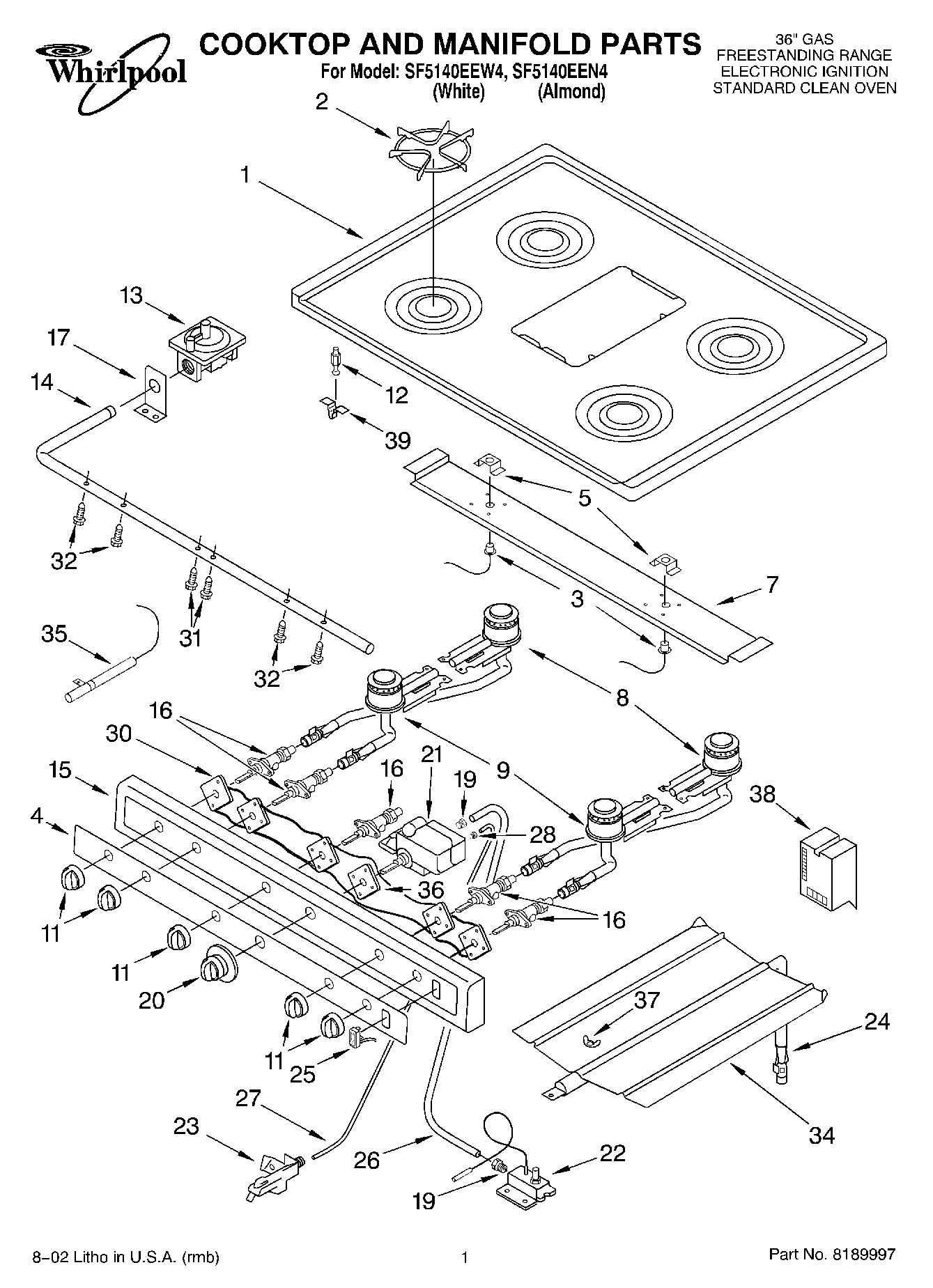 01 - COOKTOP AND MANIFOLD
