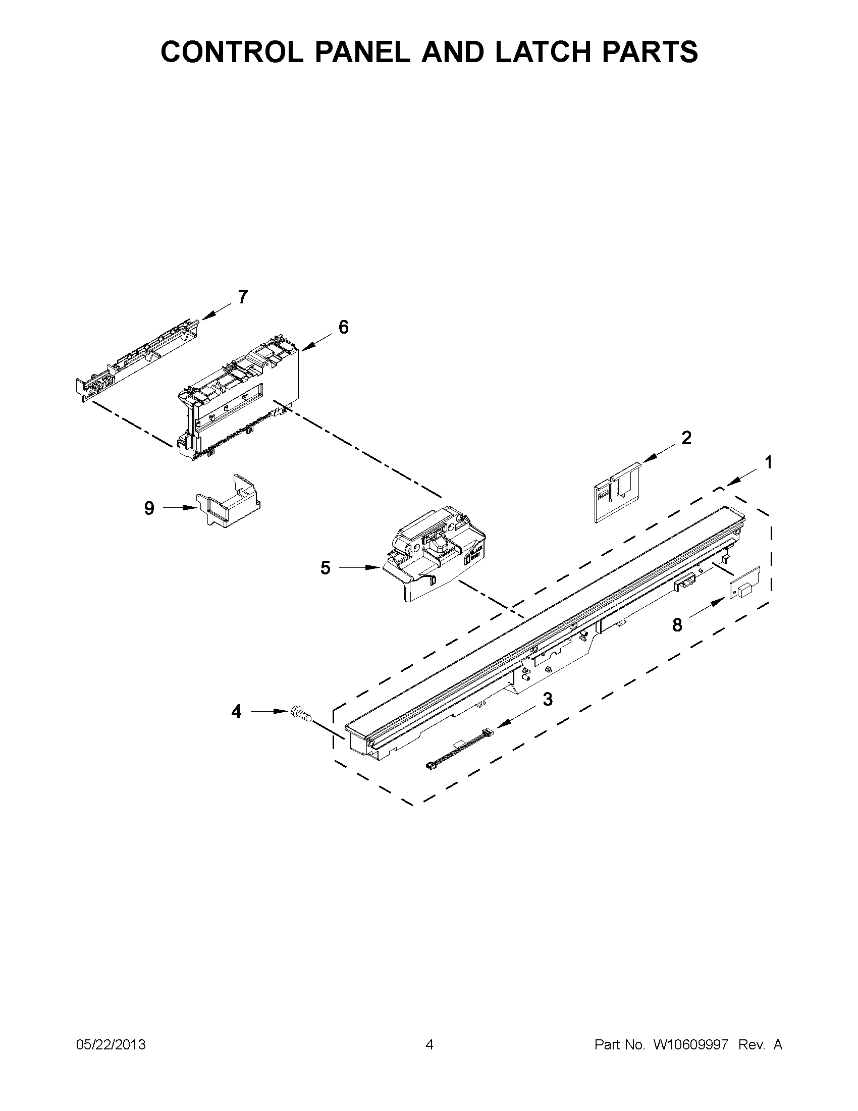 02 - CONTROL PANEL AND LATCH PARTS