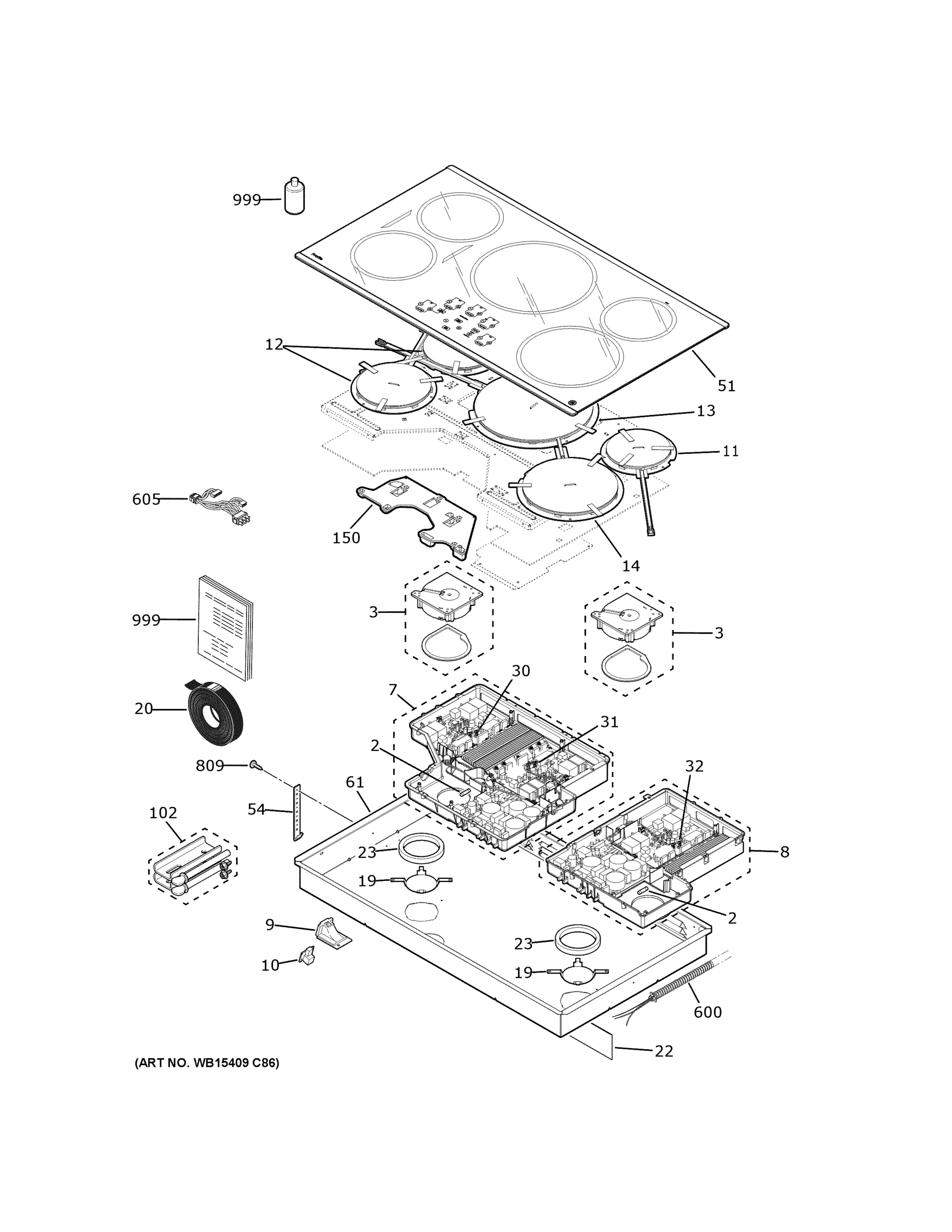 CONTROL PANEL & COOKTOP
