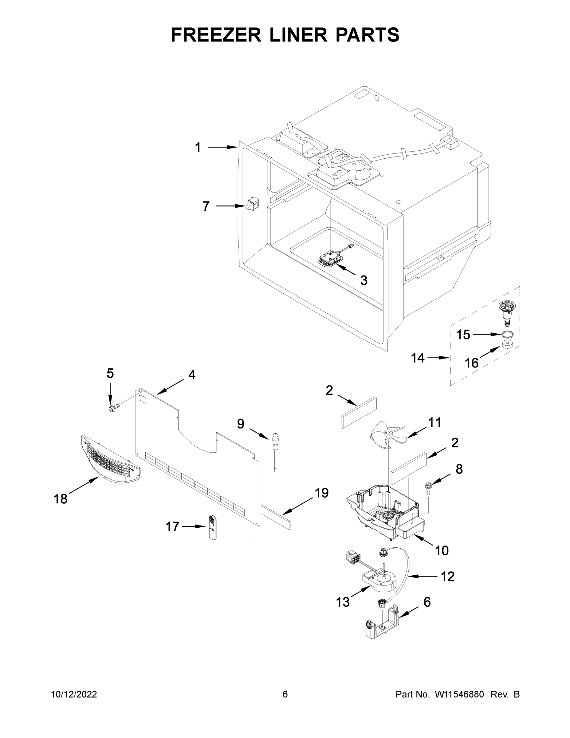 04 - FREEZER LINER PARTS