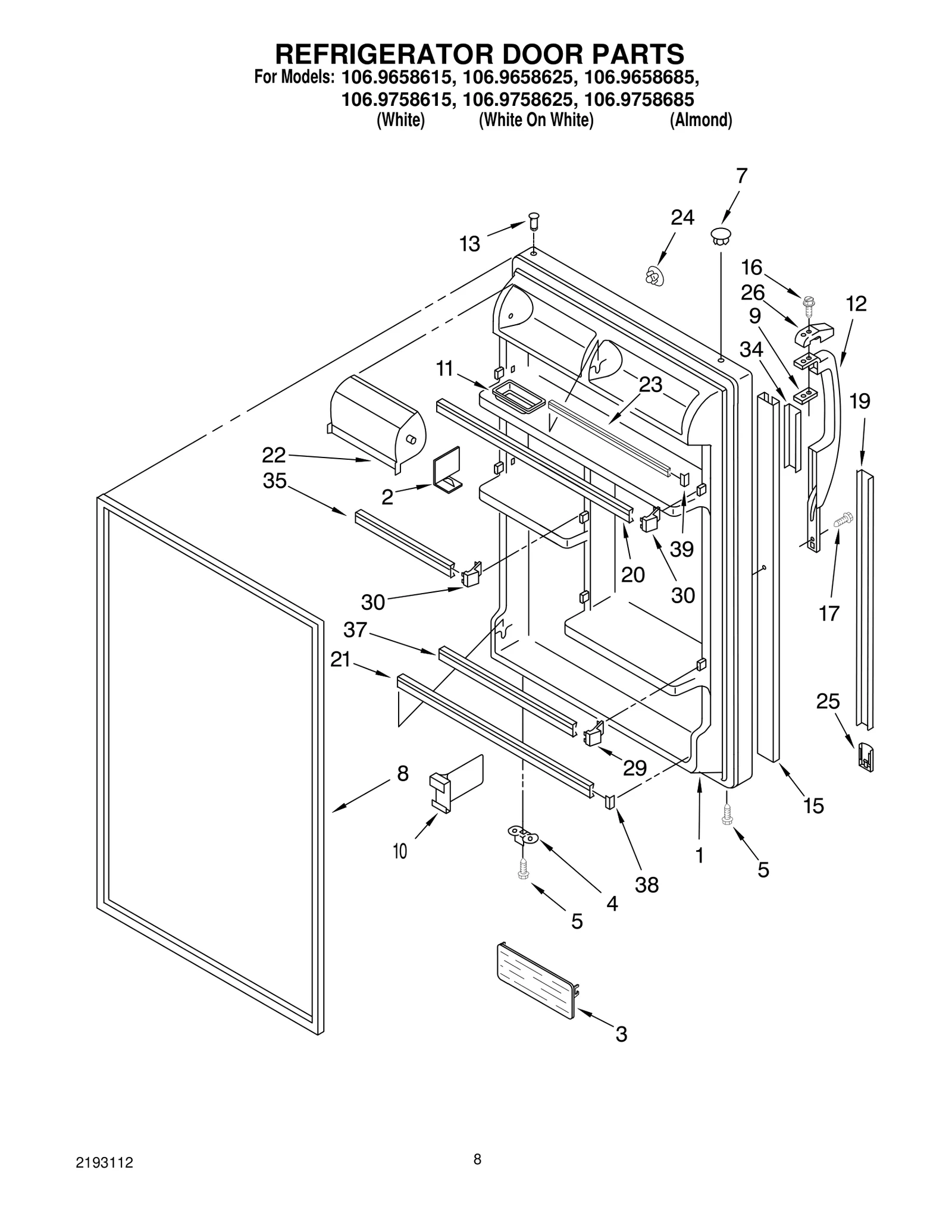 REFRIGERATOR DOOR PARTS