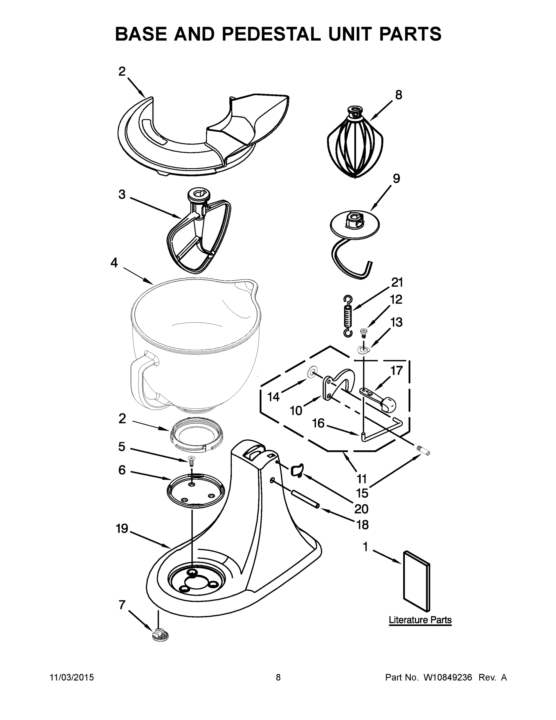 05 - BASE AND PEDESTAL UNIT PARTS