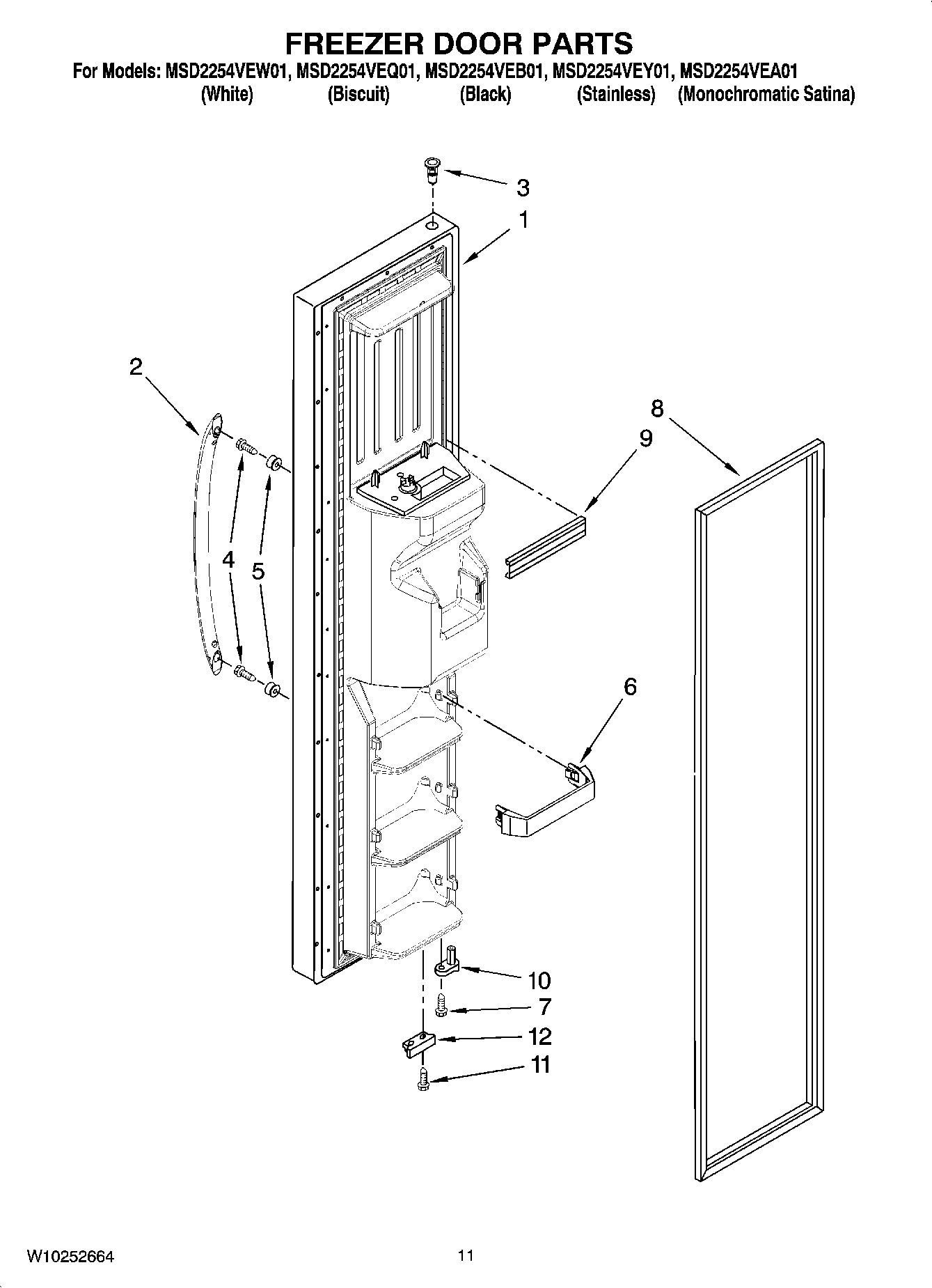 07 - FREEZER DOOR PARTS