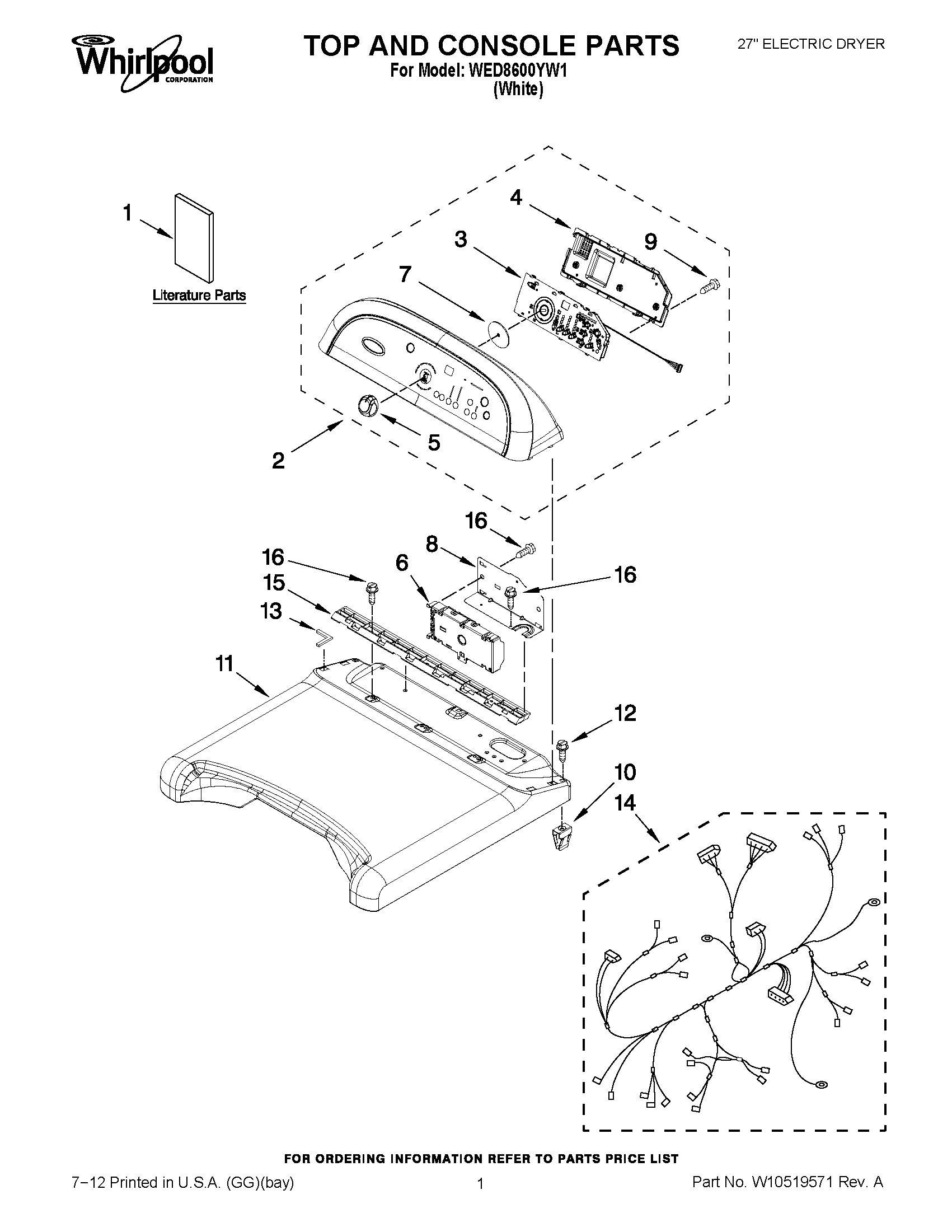 01 - TOP AND CONSOLE PARTS