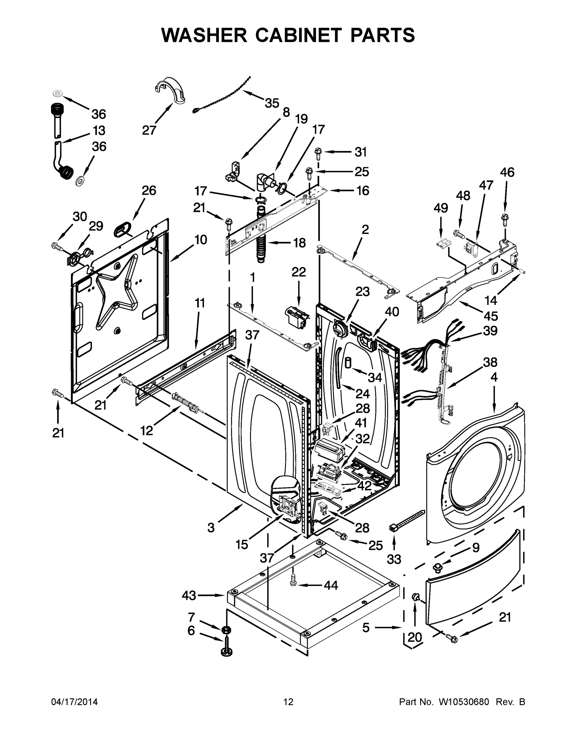 07 - WASHER CABINET PARTS