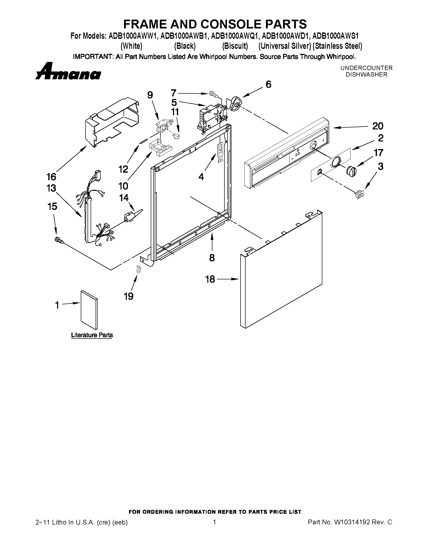 01 - FRAME AND CONSOLE PARTS