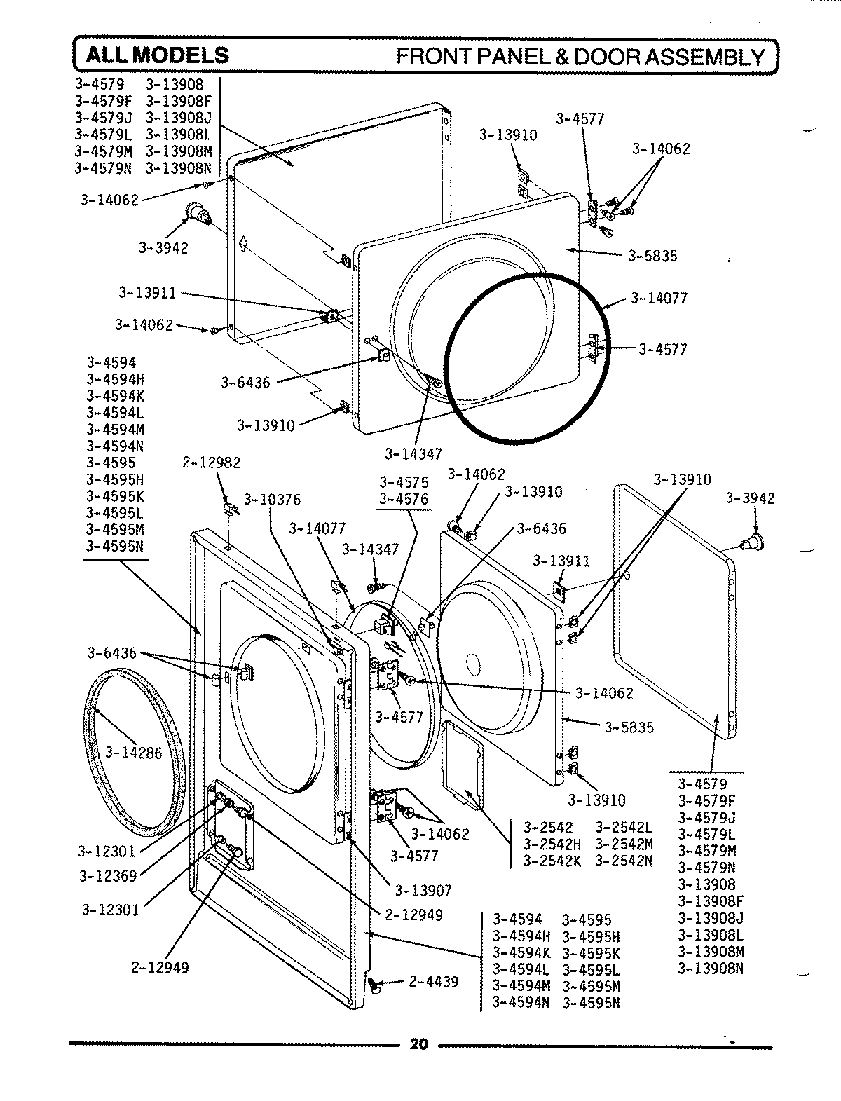 02 - FRONT PANEL & DOOR ASSEMBLY