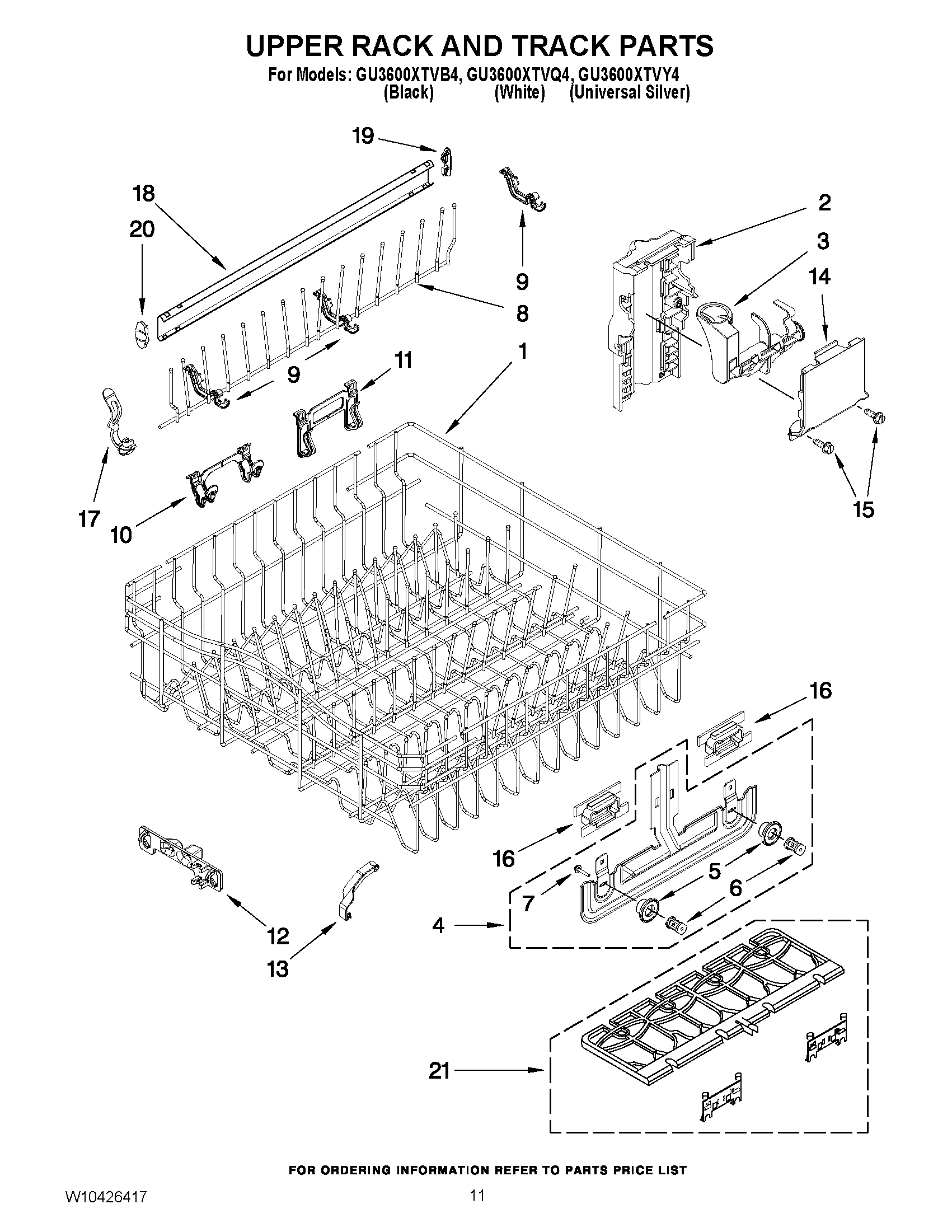 09 - UPPER RACK AND TRACK PARTS
