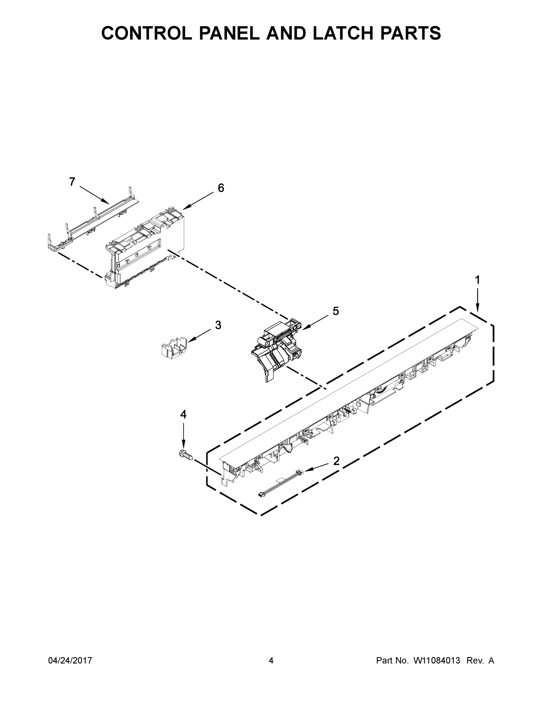 03 - CONTROL PANEL AND LATCH PARTS