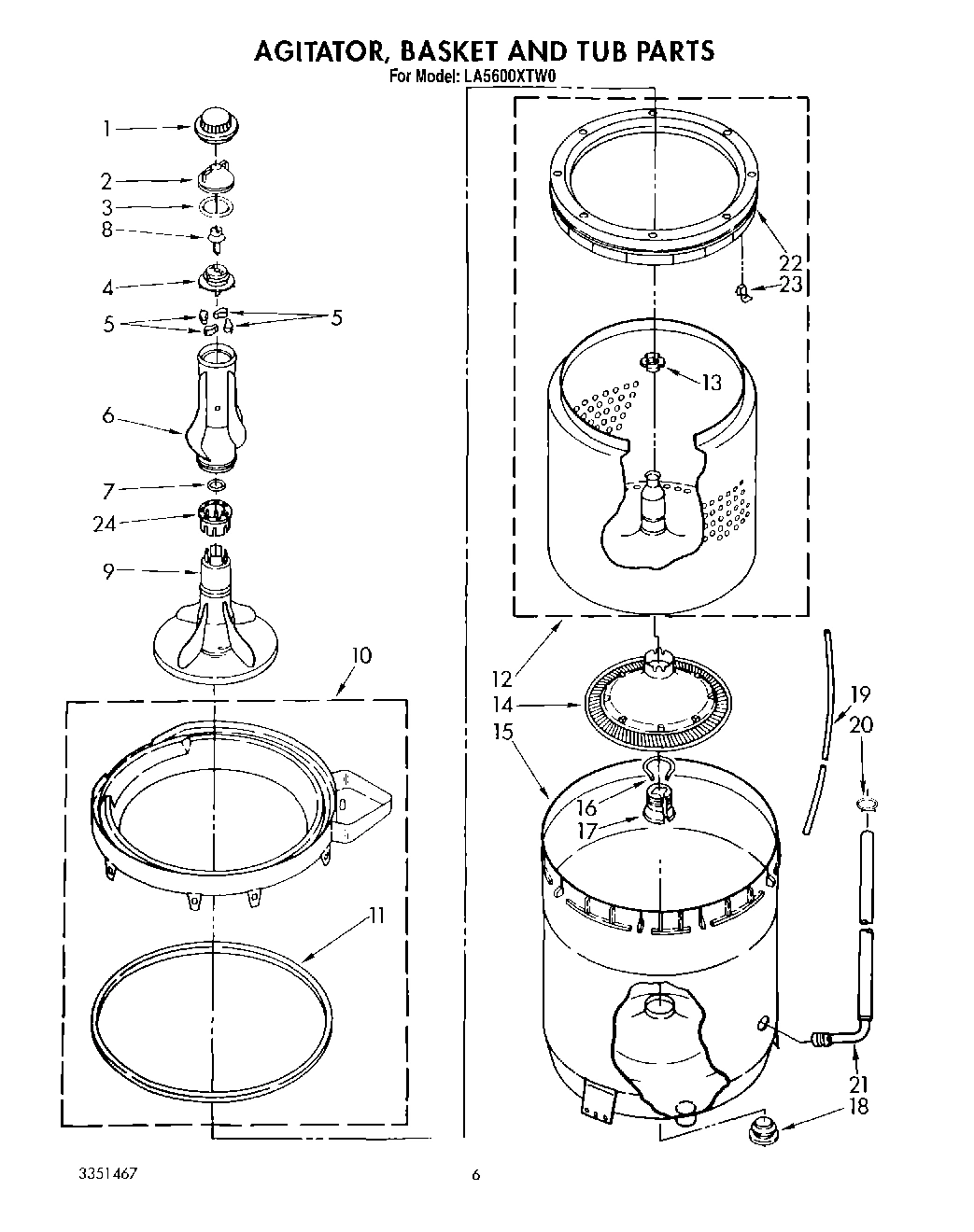 05 - AGITATOR, BASKET AND TUB