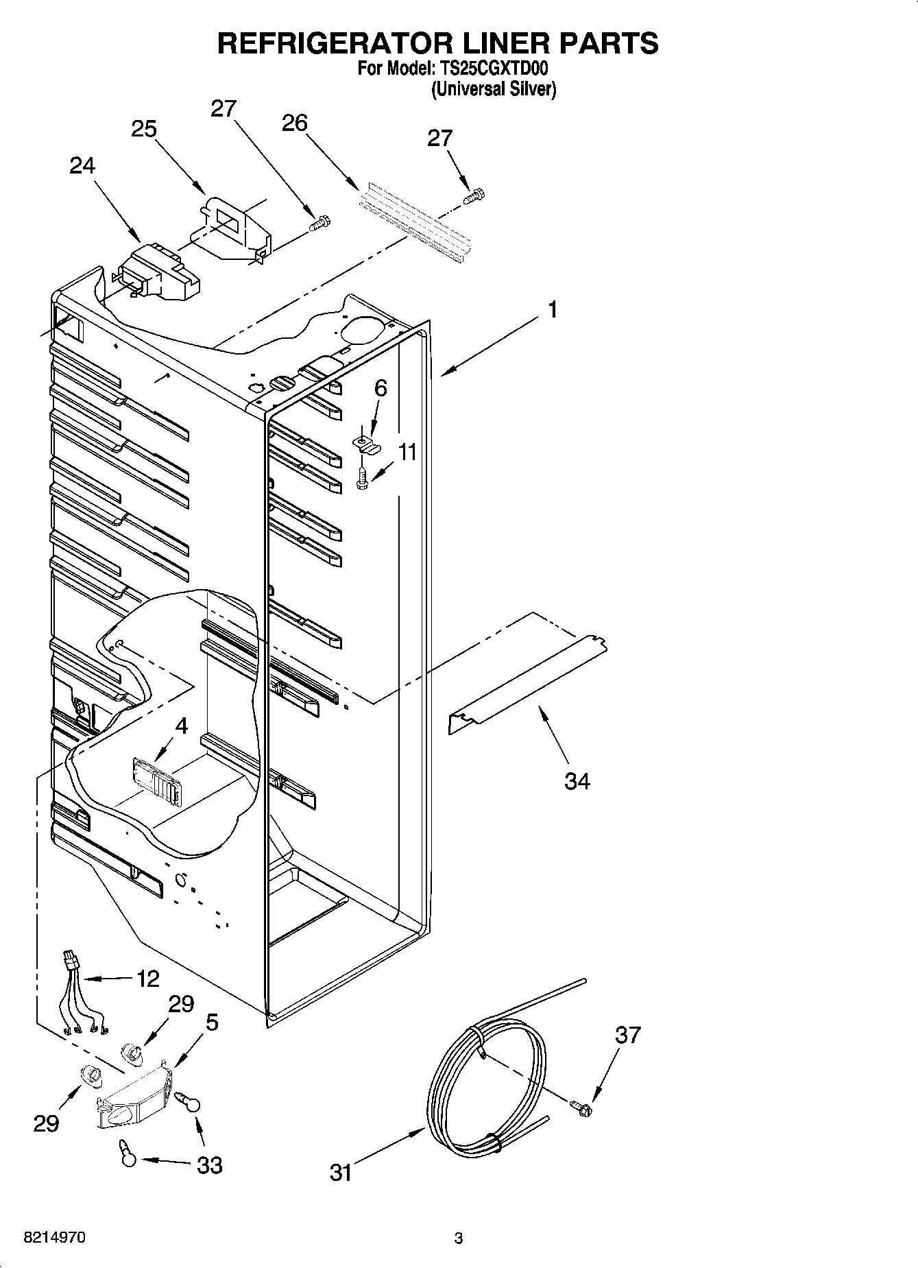 02 - REFRIGERATOR LINER PARTS