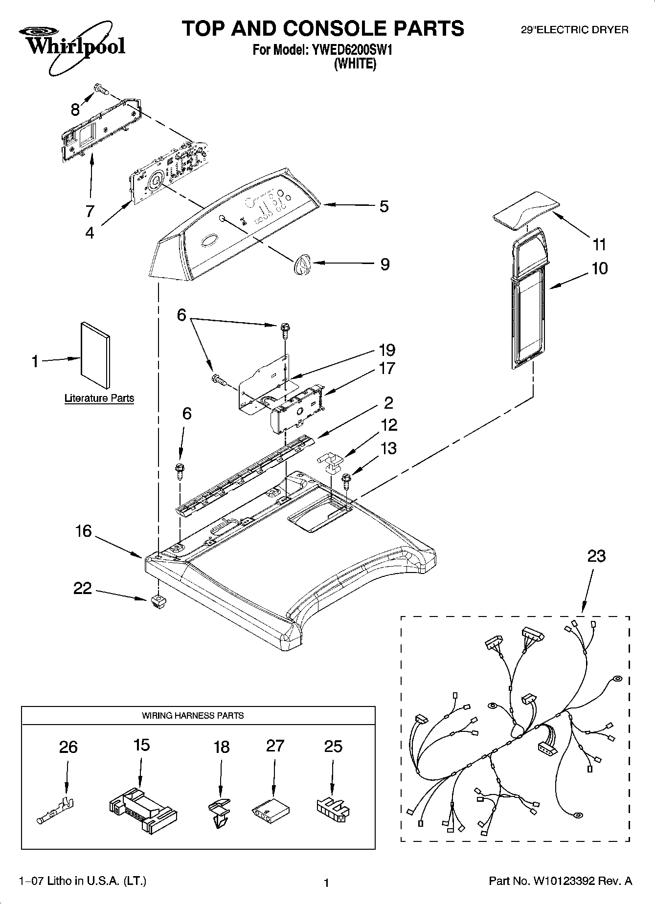 01 - TOP AND CONSOLE PARTS