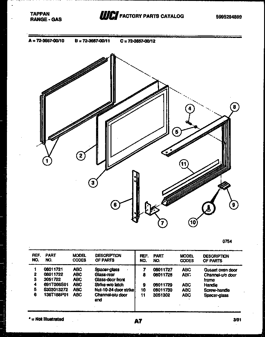 07 - UPPER OVEN DOOR PARTS
