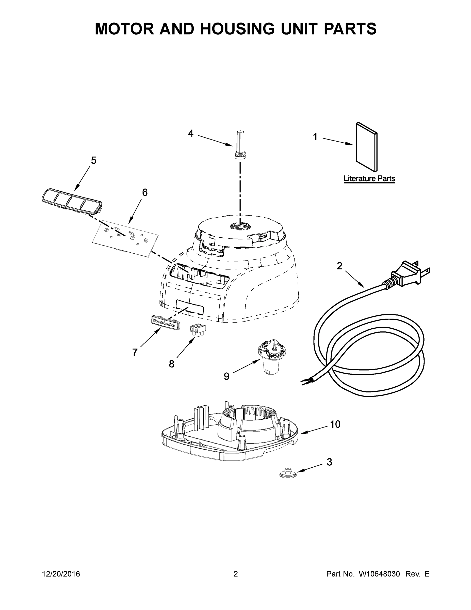 02 - MOTOR AND HOUSING UNIT PARTS