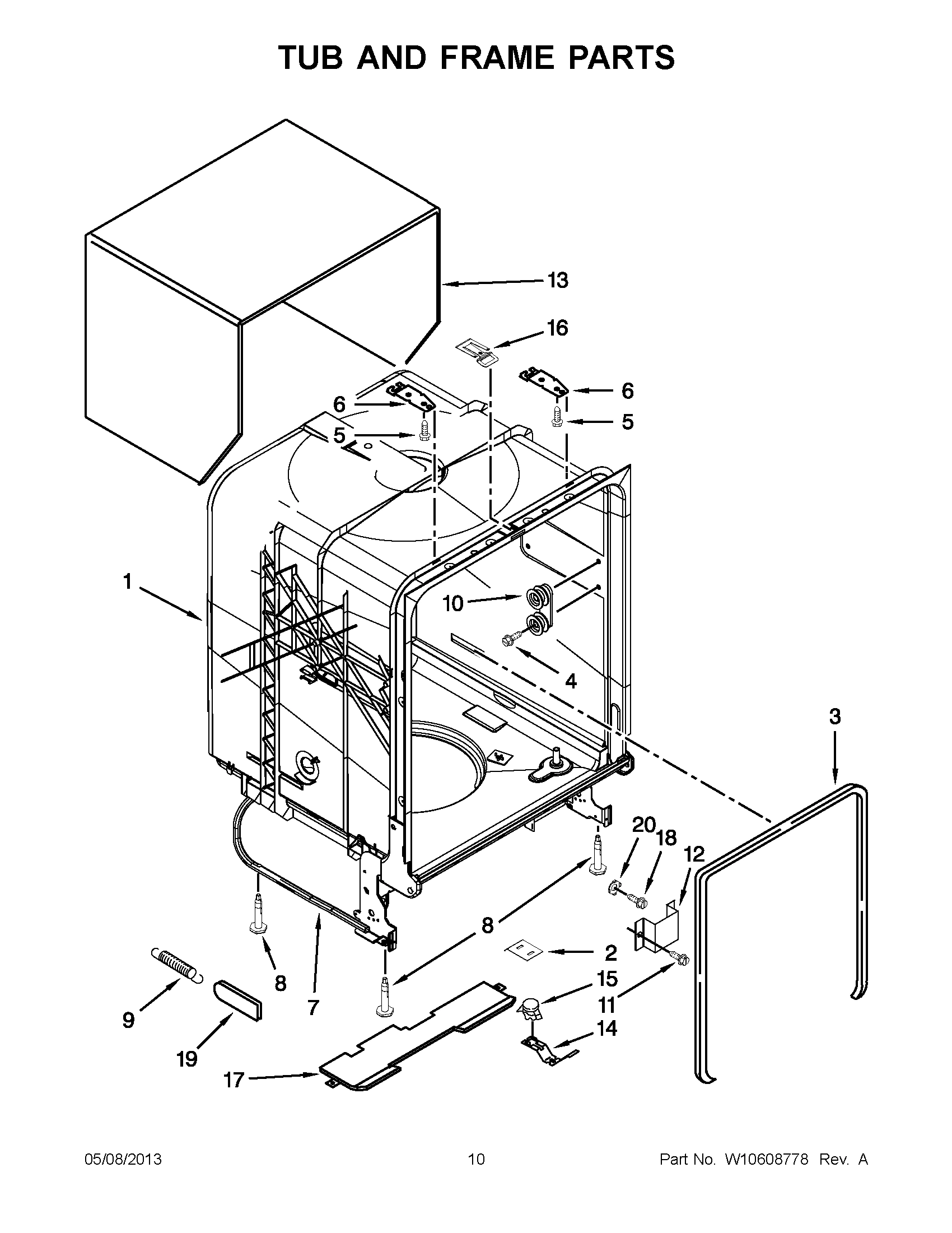05 - TUB AND FRAME PARTS