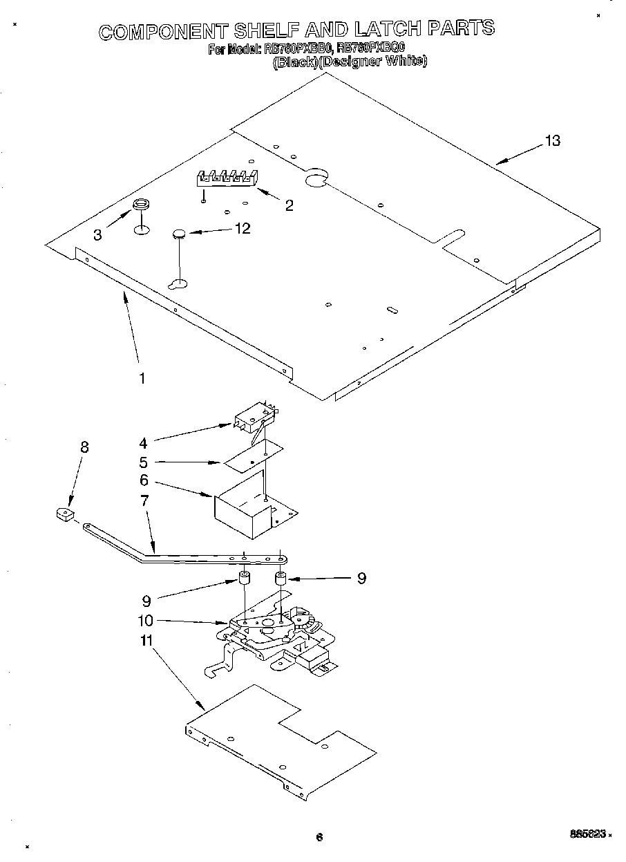 05 - COMPONENT SHELF AND LATCH