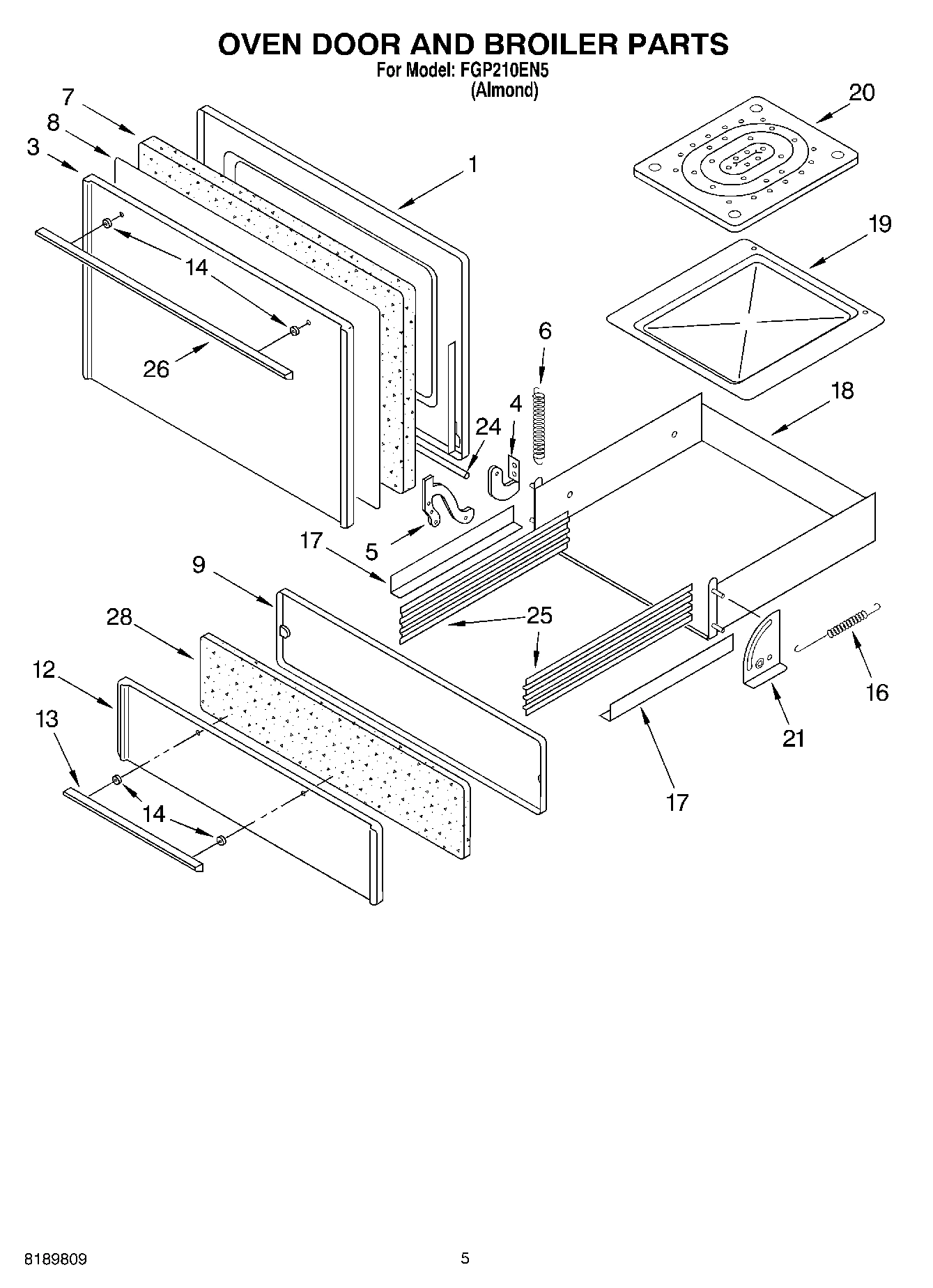 03 - OVEN DOOR AND BROILER
