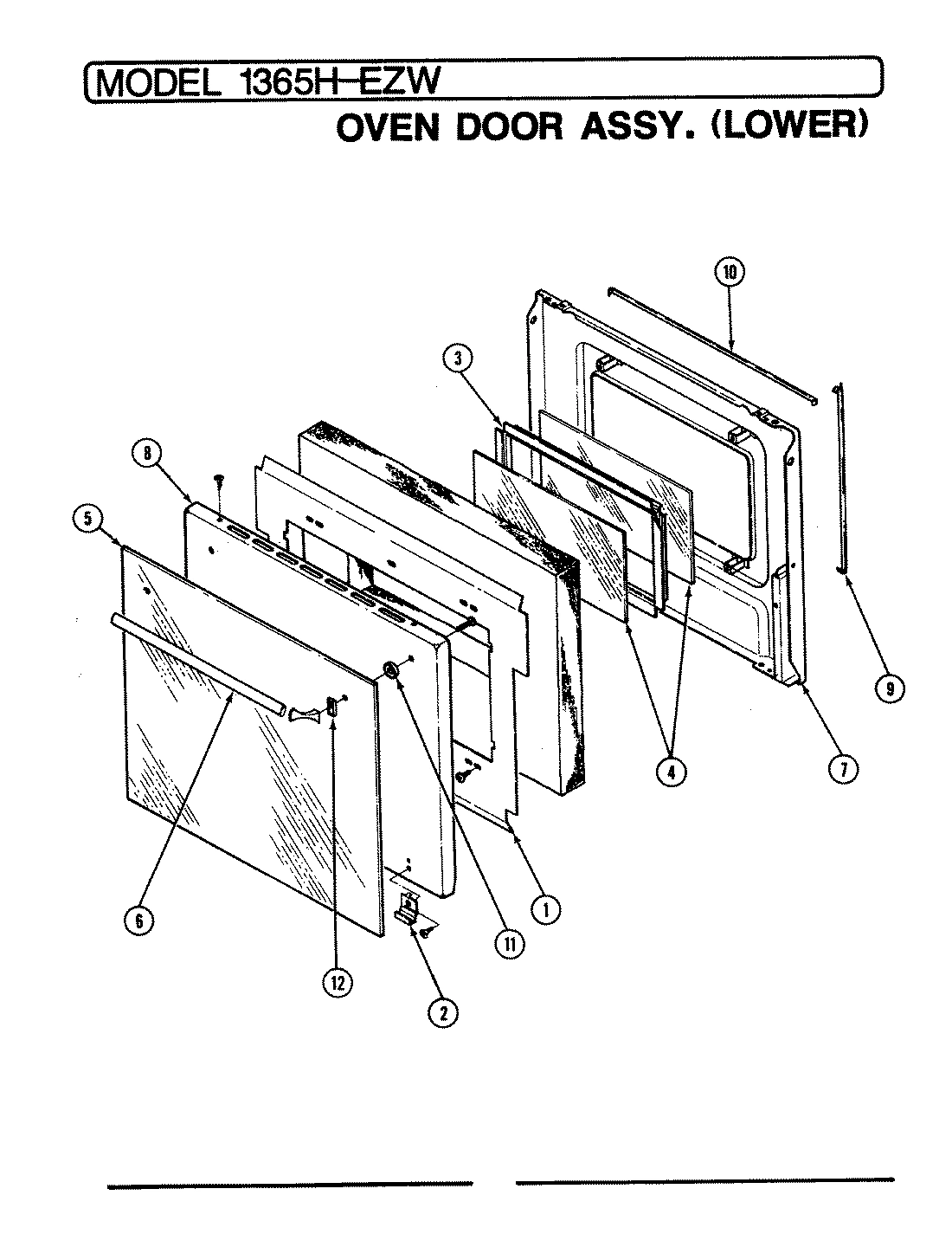 04 - OVEN DOOR ASSY. (LOWER)
