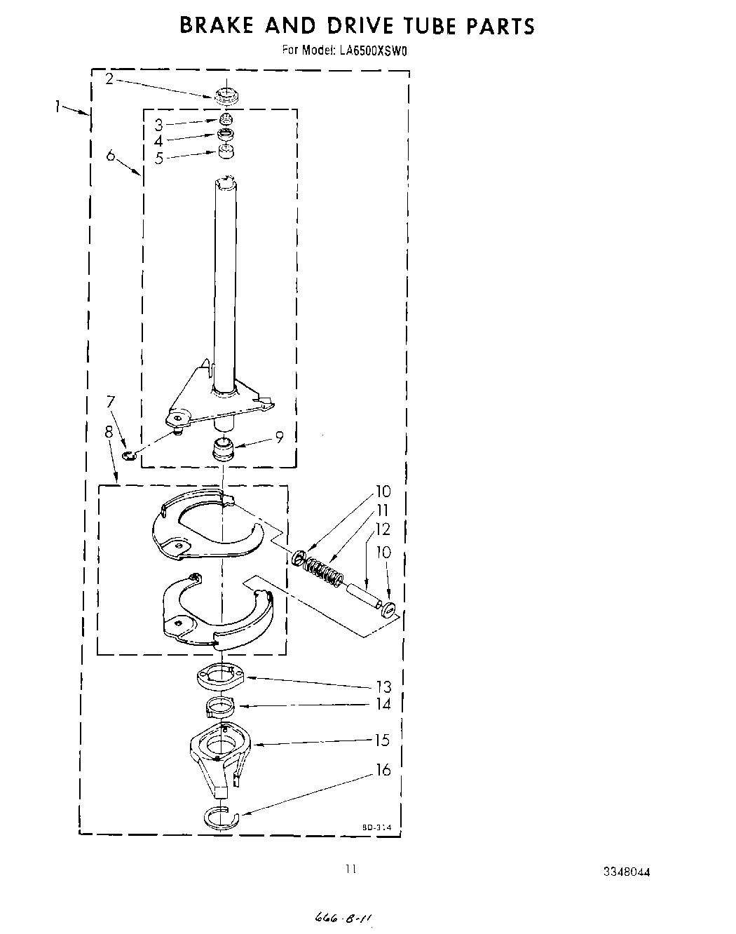 10 - BRAKE AND DRIVE TUBE