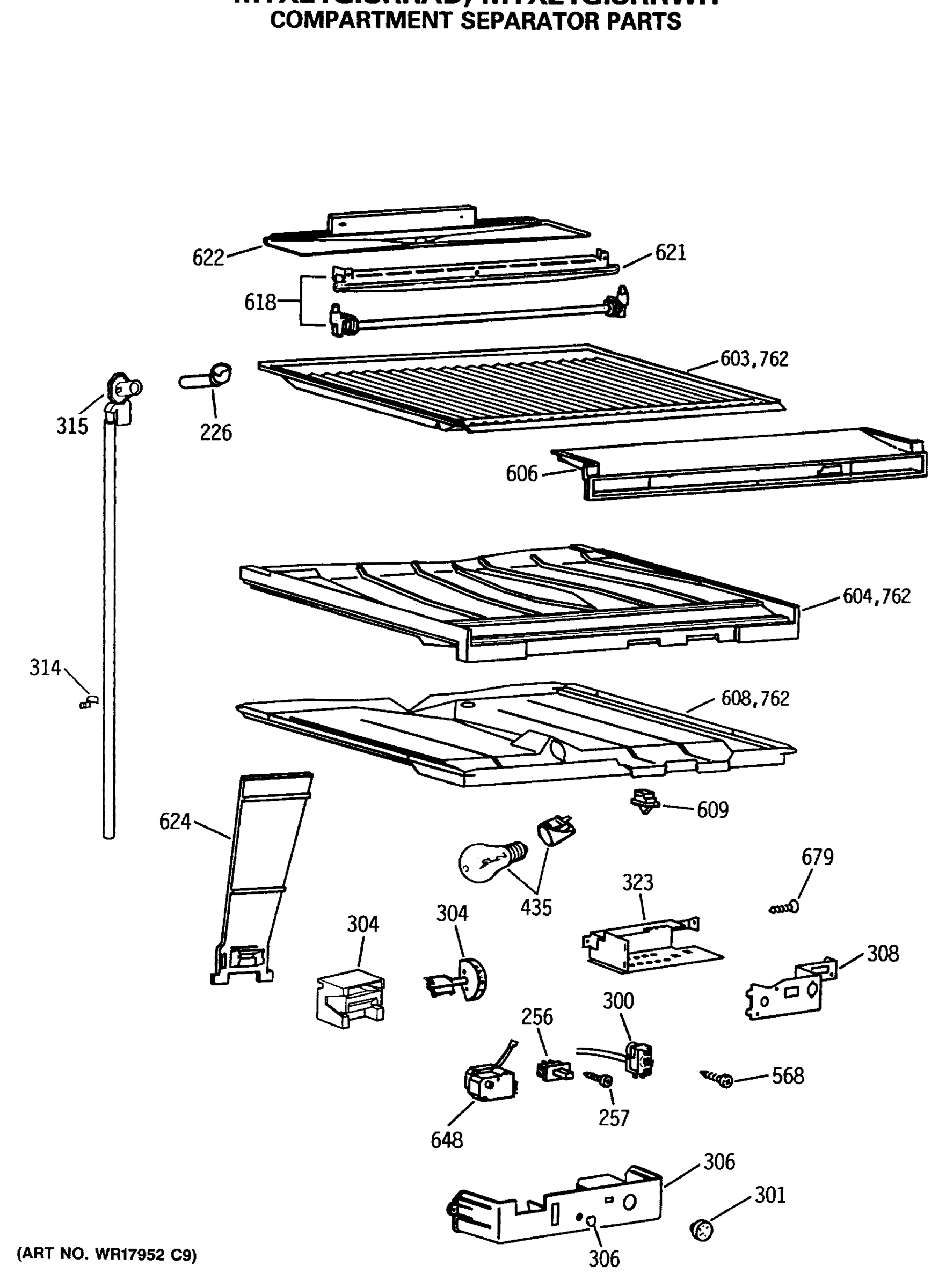 COMPARTMENT SEPARATOR PARTS