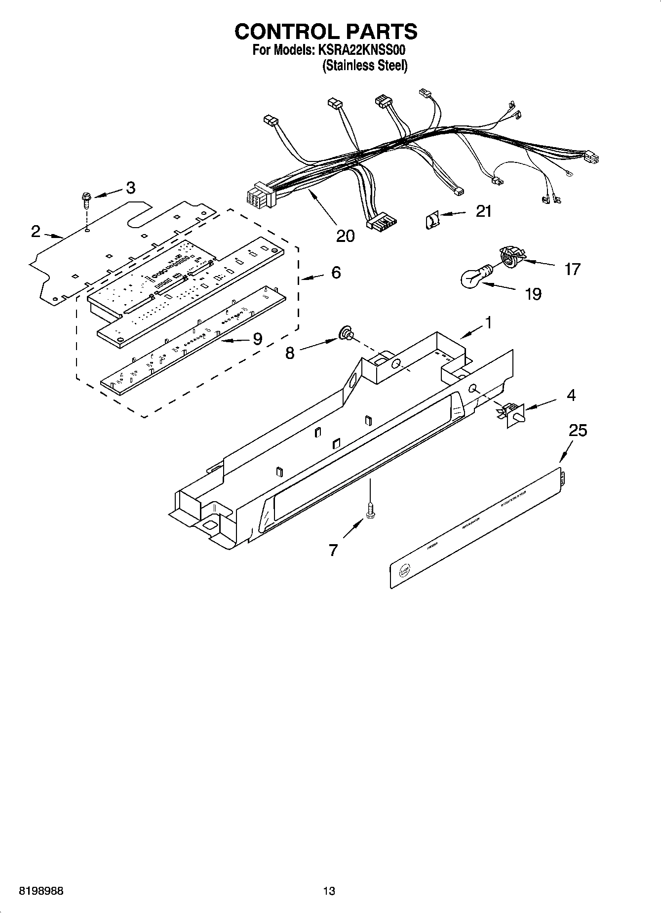 09 - CONTROL PARTS, PARTS NOT ILLUSTRATED