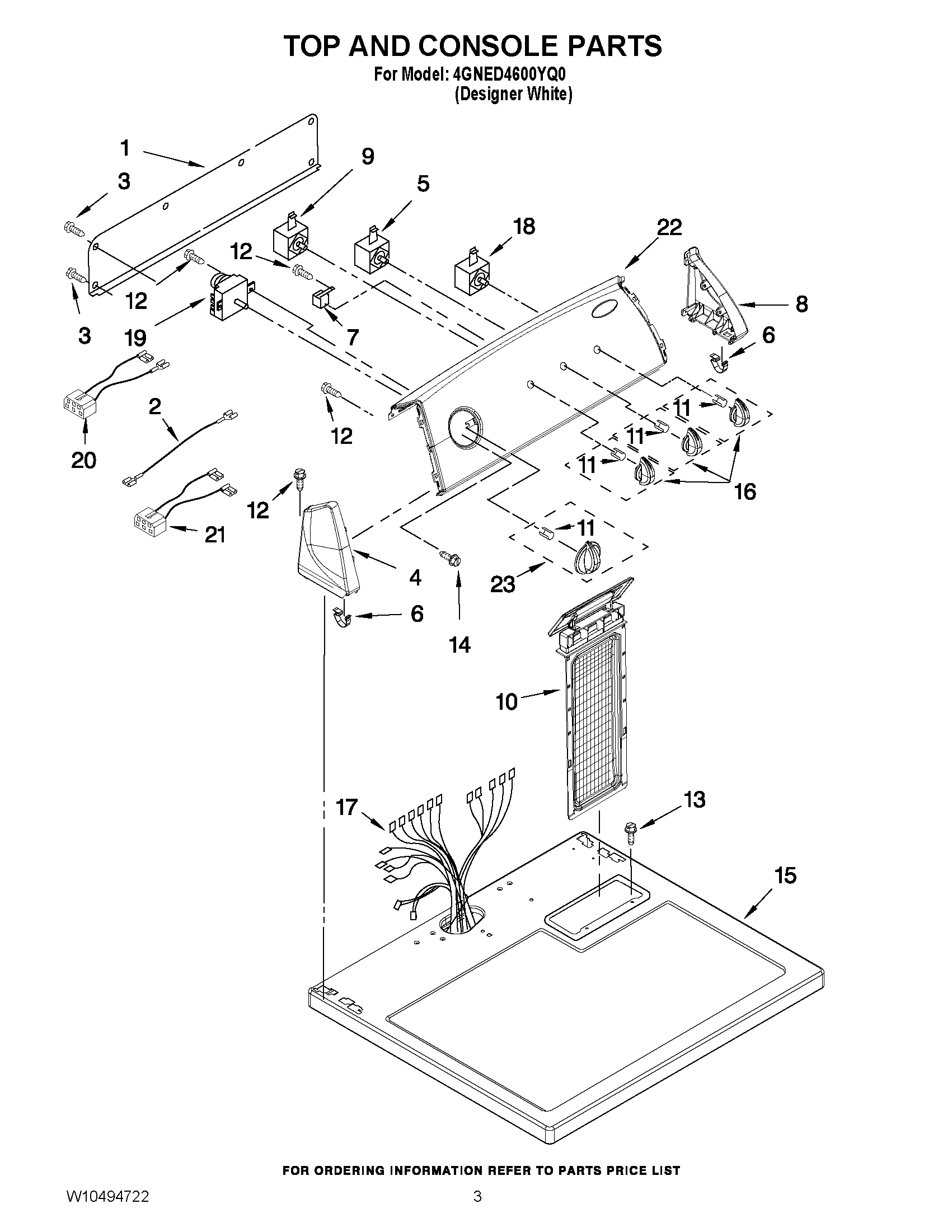 02 - TOP AND CONSOLE PARTS