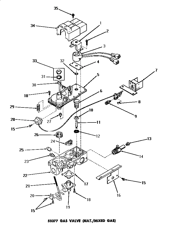 05 - 53377 GAS VALVE (NATURAL/MIXED GAS)