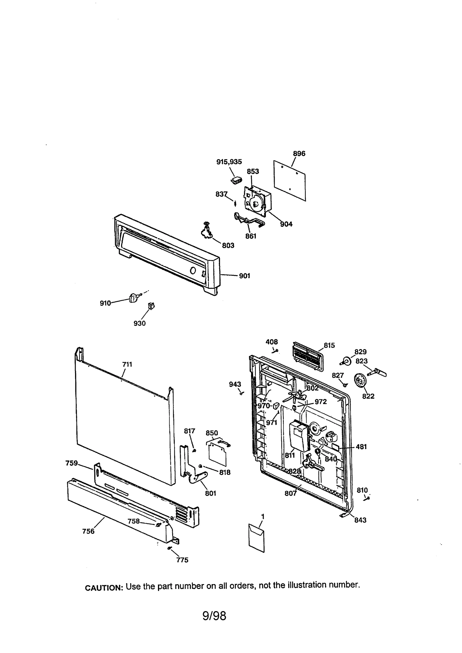 ESCUTCHEON AND DOOR ASSEMBLY