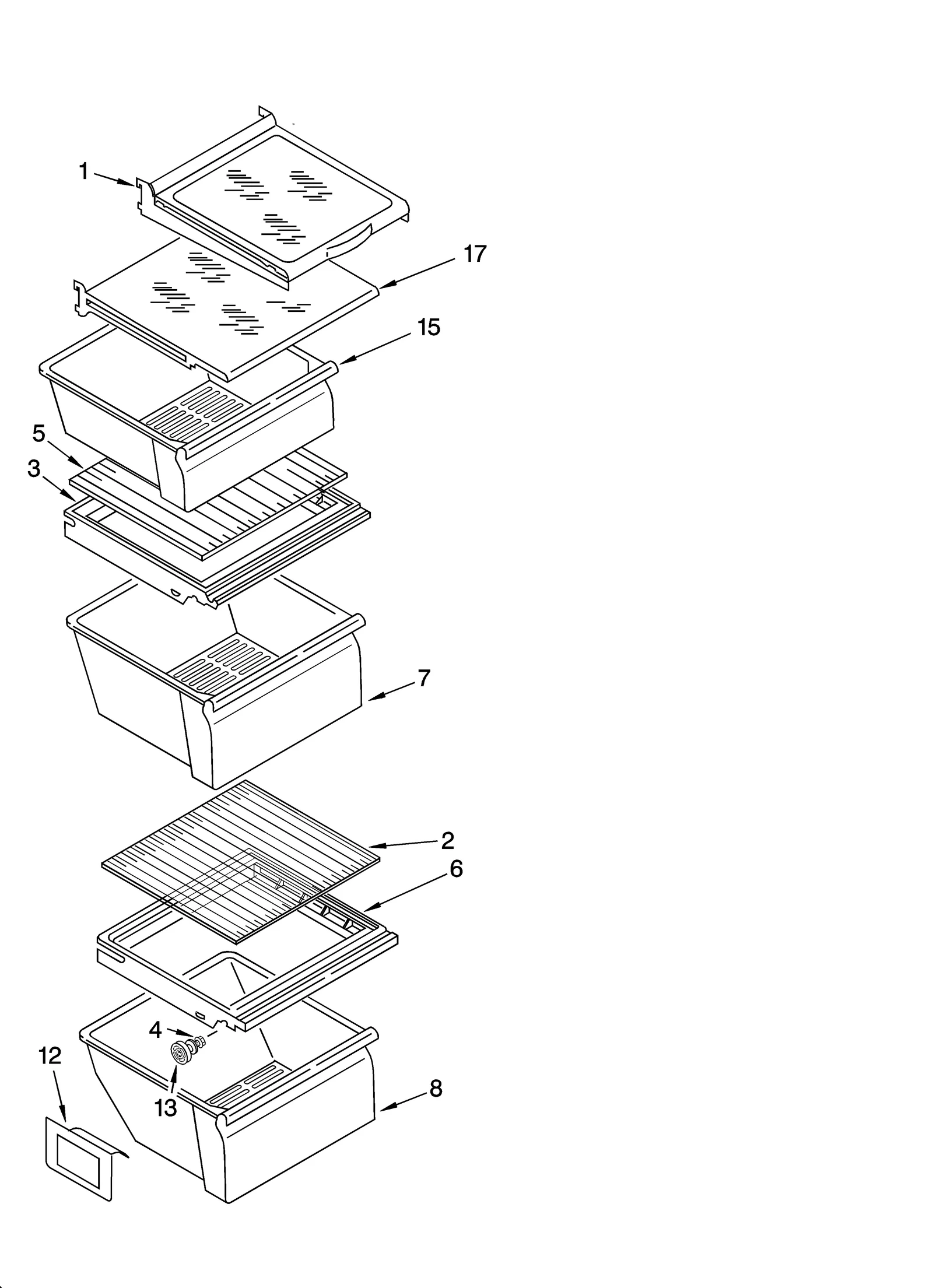 REFRIGERATOR SHELF PARTS
