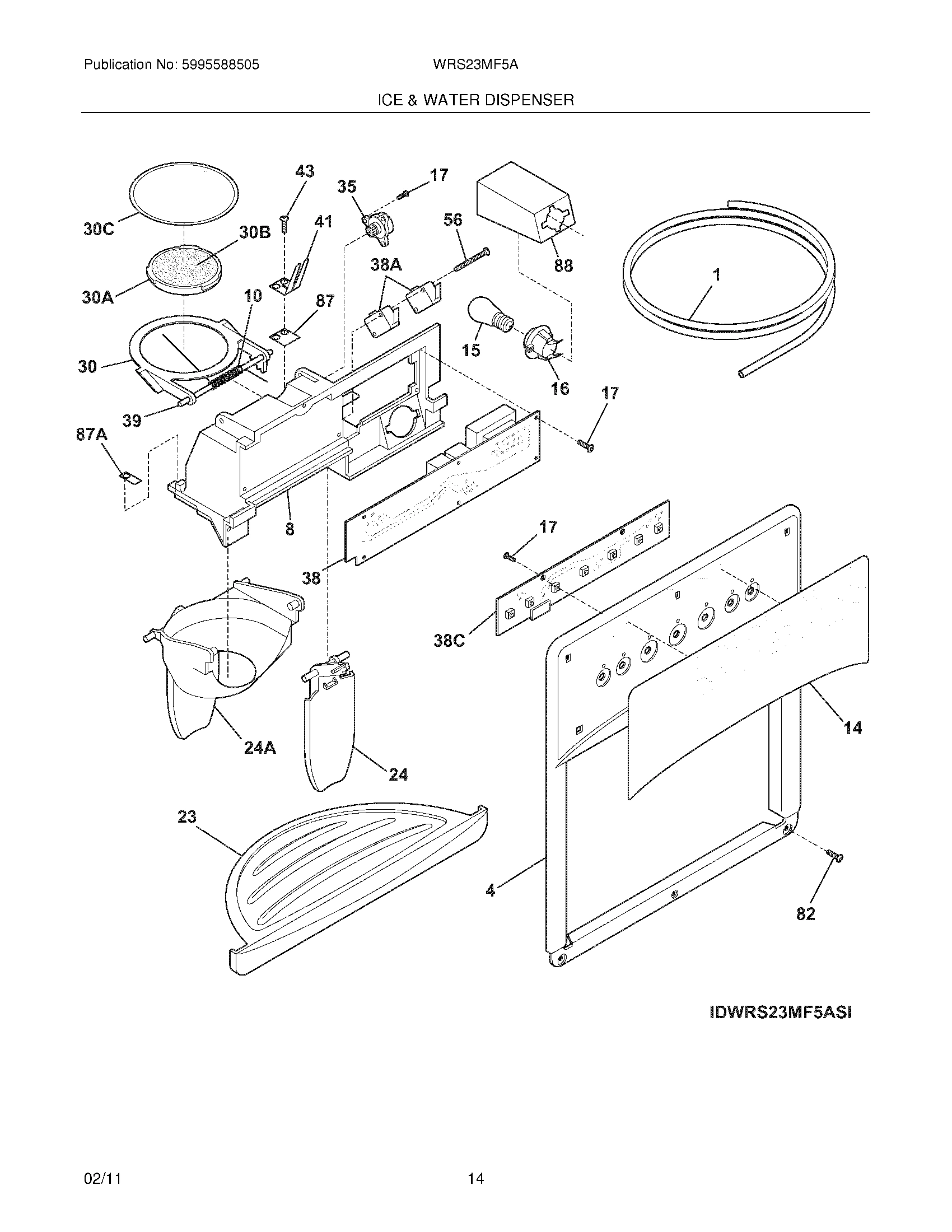 15 - ICE & WATER DISPENSER