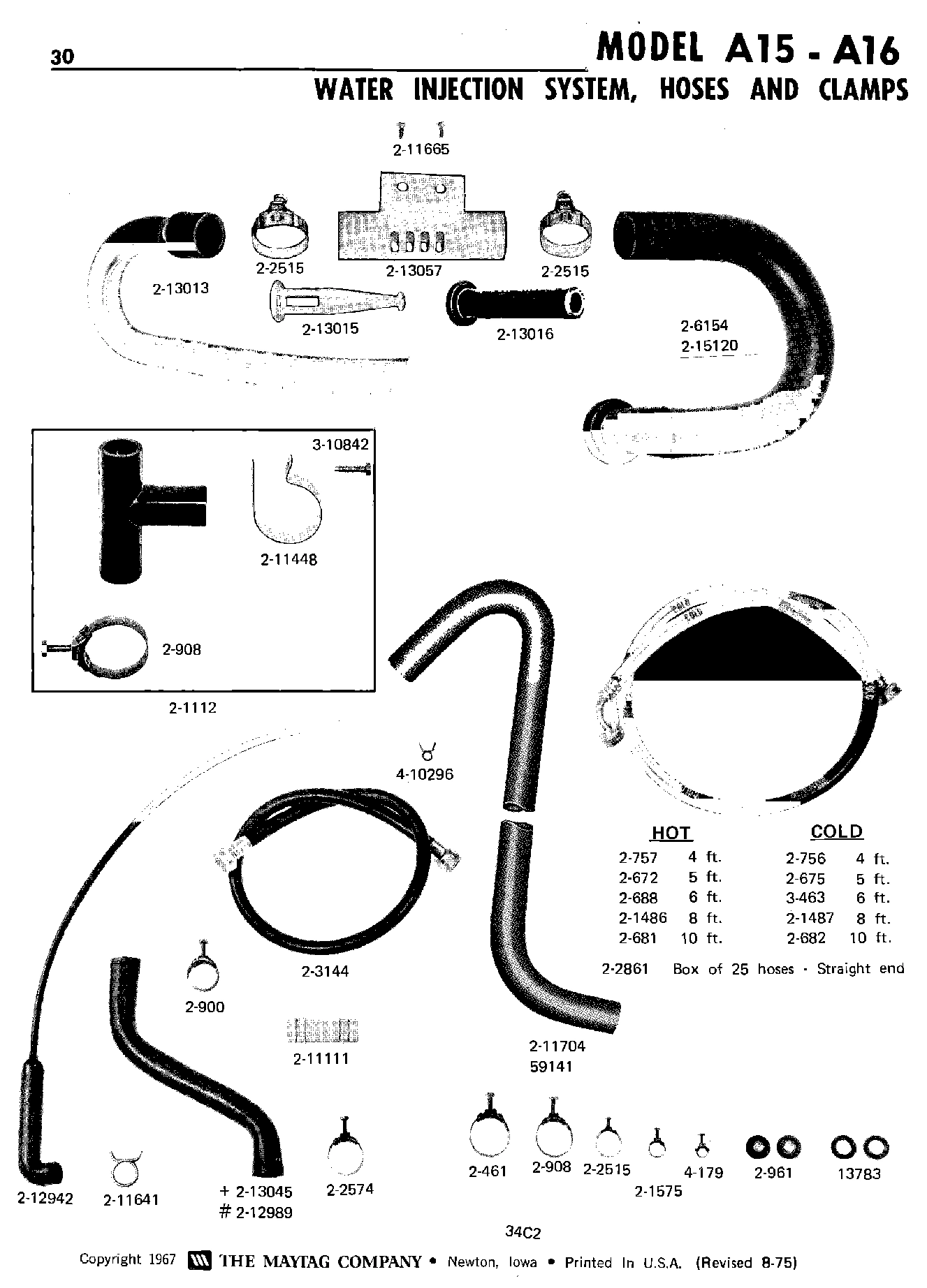 13 - WATER INJECTION SYSTEM, HOSES & CLAMPS