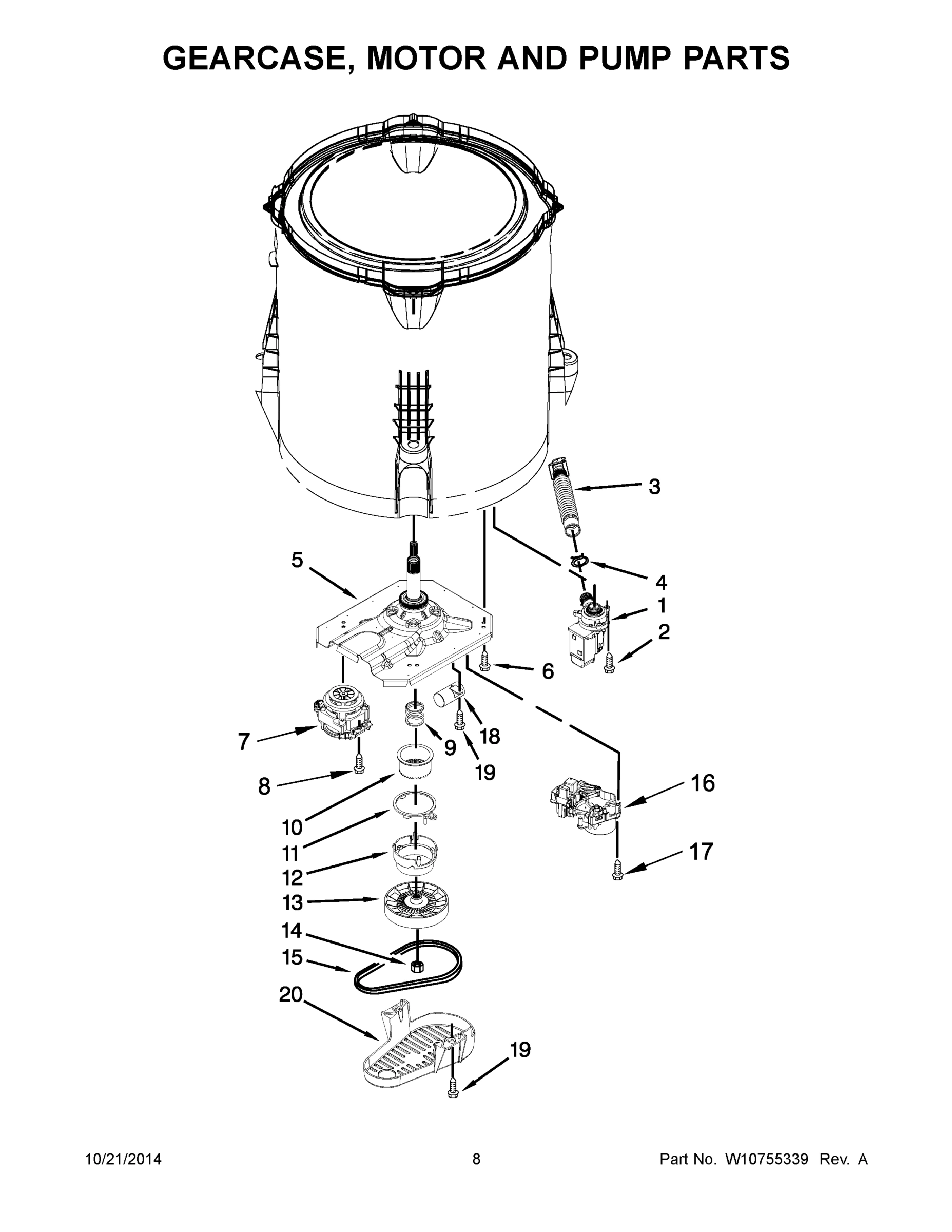 05 - GEARCASE, MOTOR AND PUMP PARTS