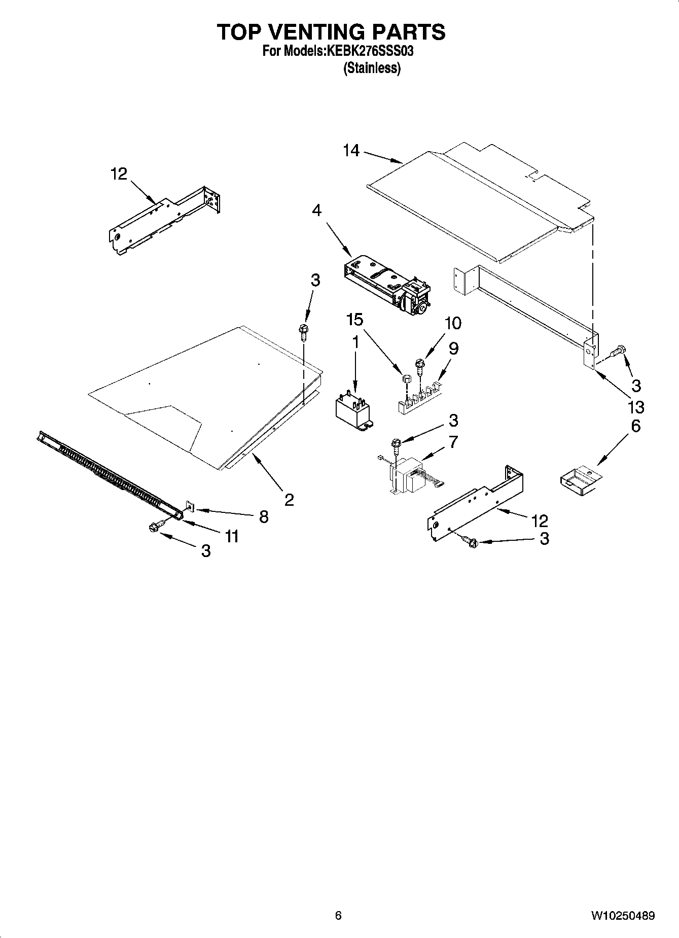 05 - TOP VENTING PARTS, OPTIONAL PARTS (NOT INCLUDED)