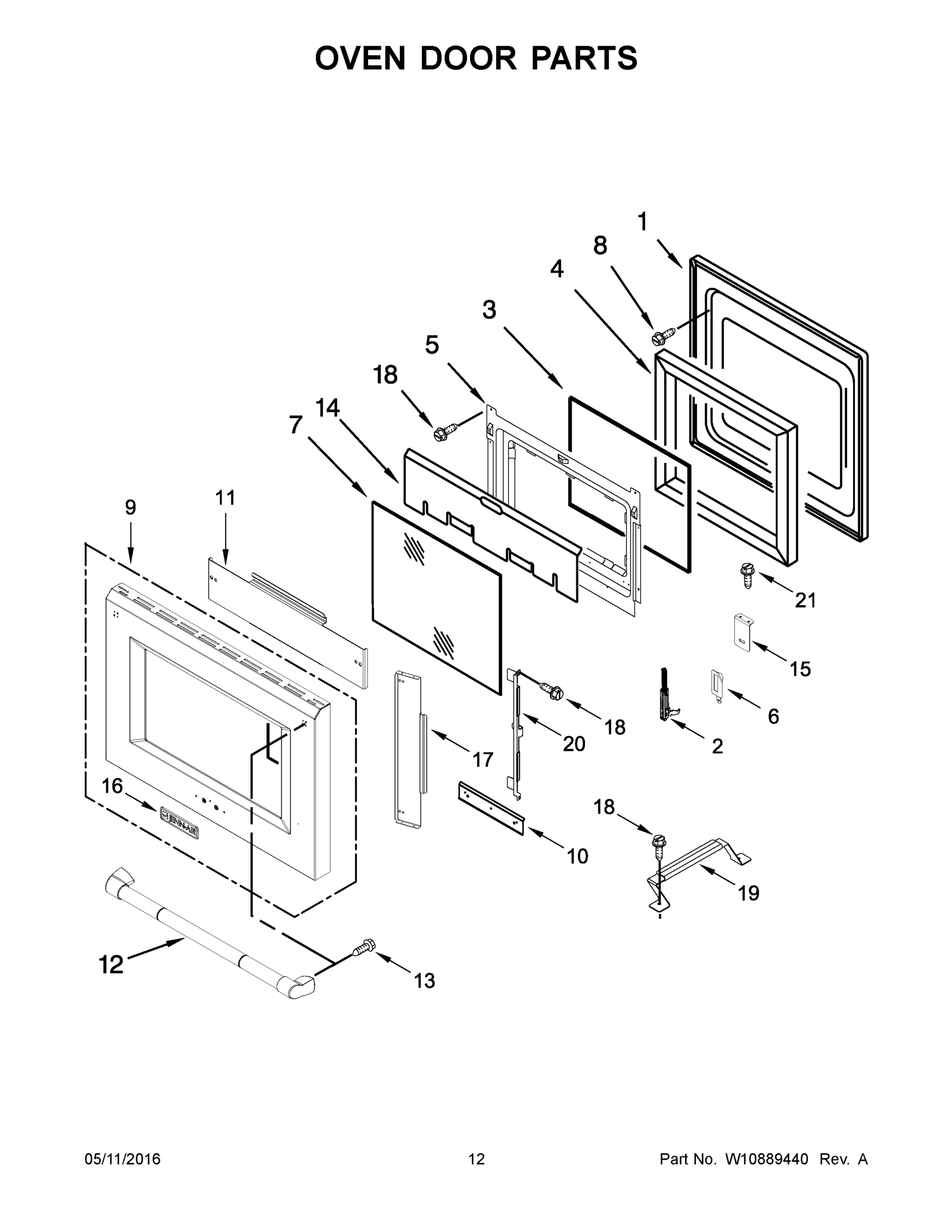 07 - OVEN DOOR PARTS