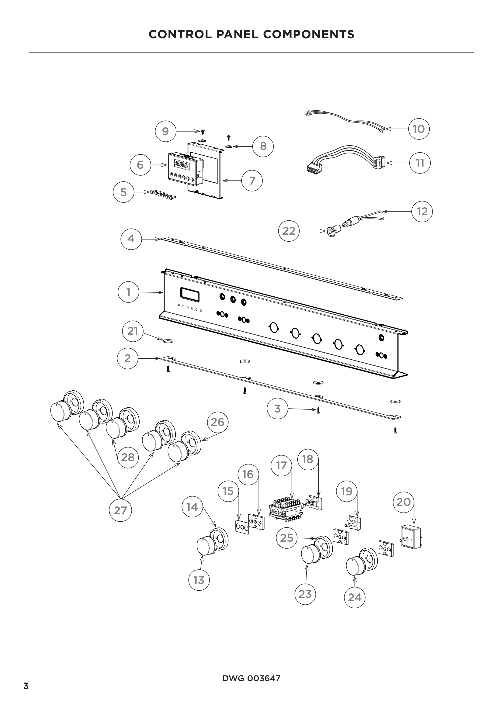 CONTROL PANEL COMPONENTS