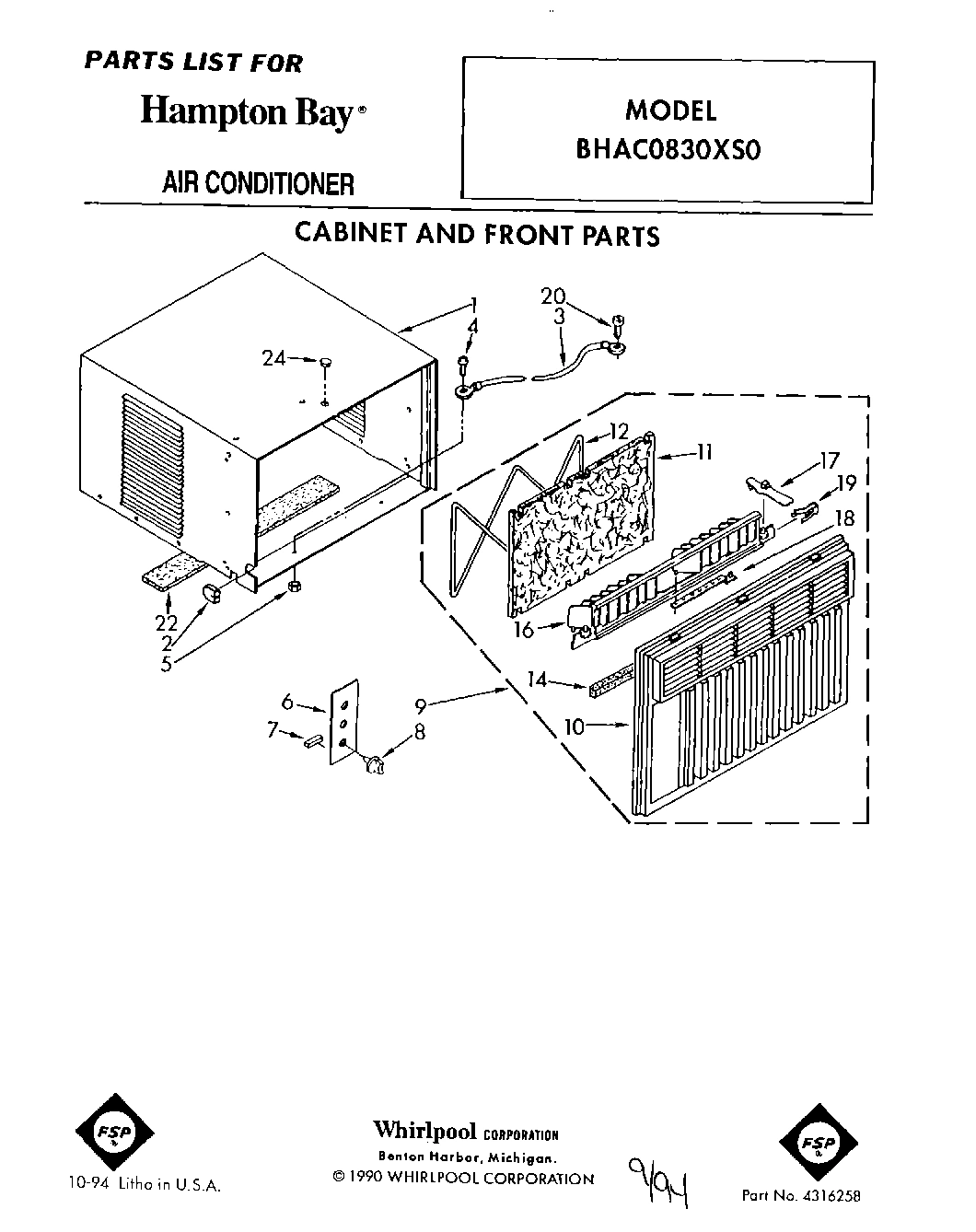 01 - CABINET AND FRONT