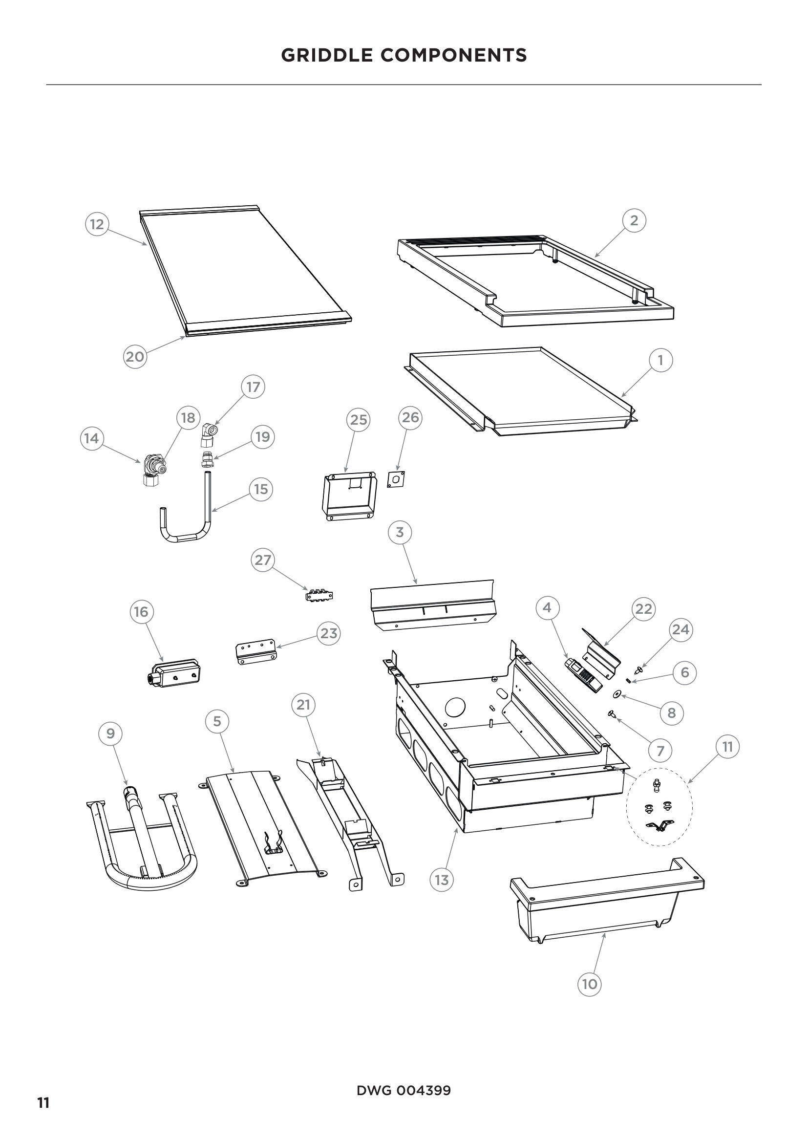 GRIDDLE COMPONENTS