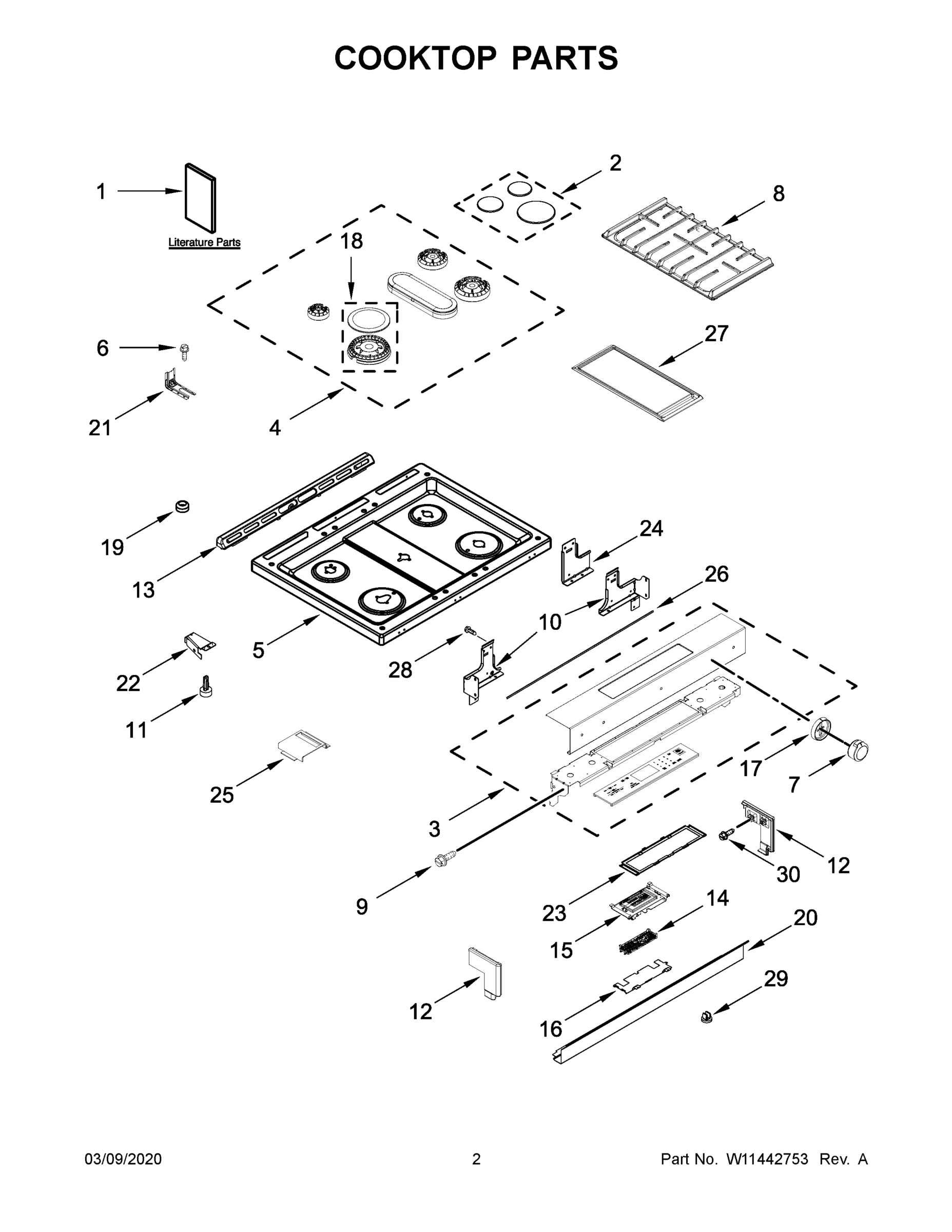 02 - COOKTOP PARTS