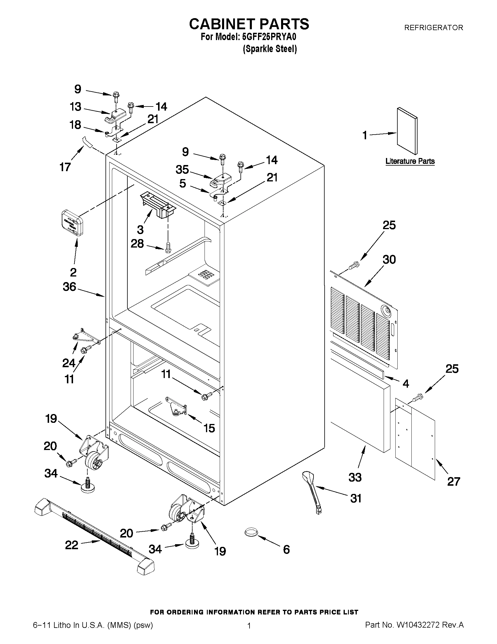 01 - CABINET PARTS