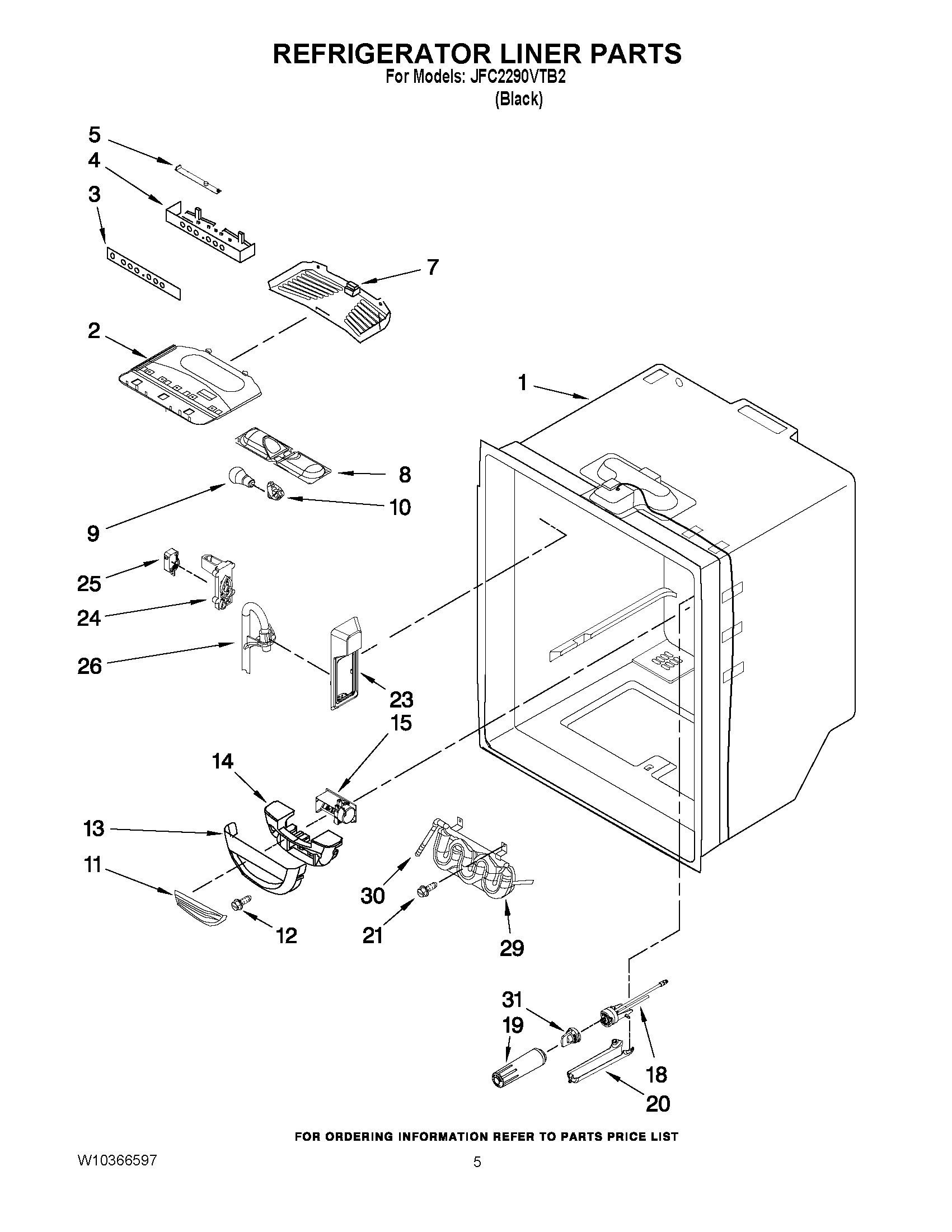 03 - REFRIGERATOR LINER PARTS